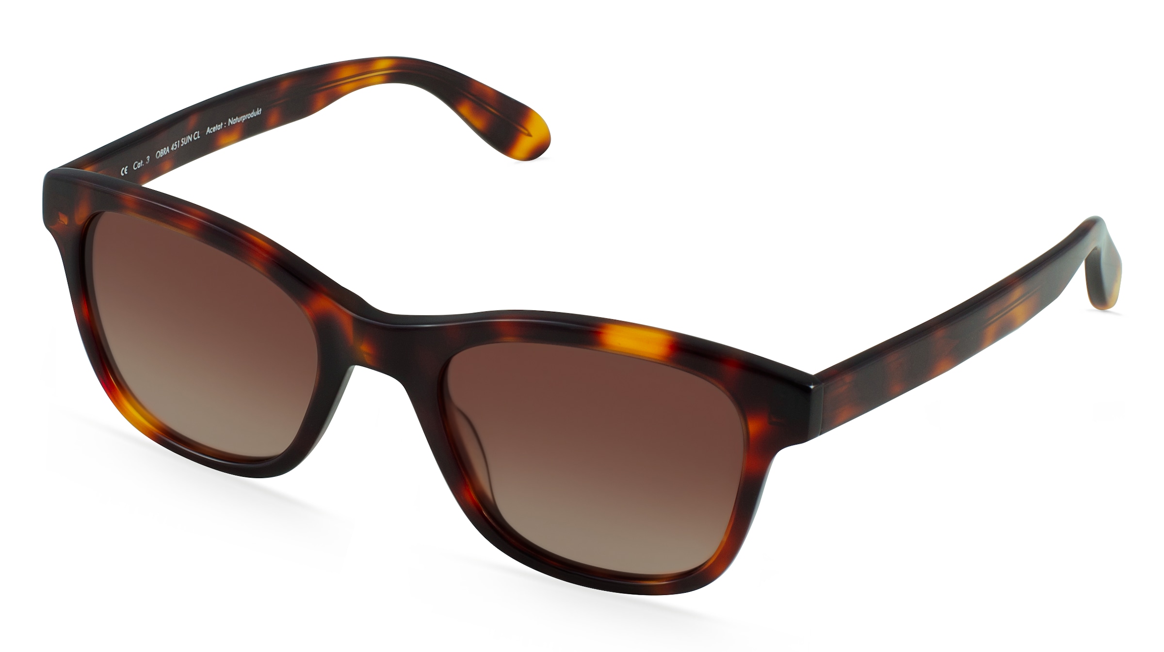 Fielmann OBRA 451 SUN CL Damen-Sonnenbrille Vollrand Quadratisch Acetat-Gestell, Havanna