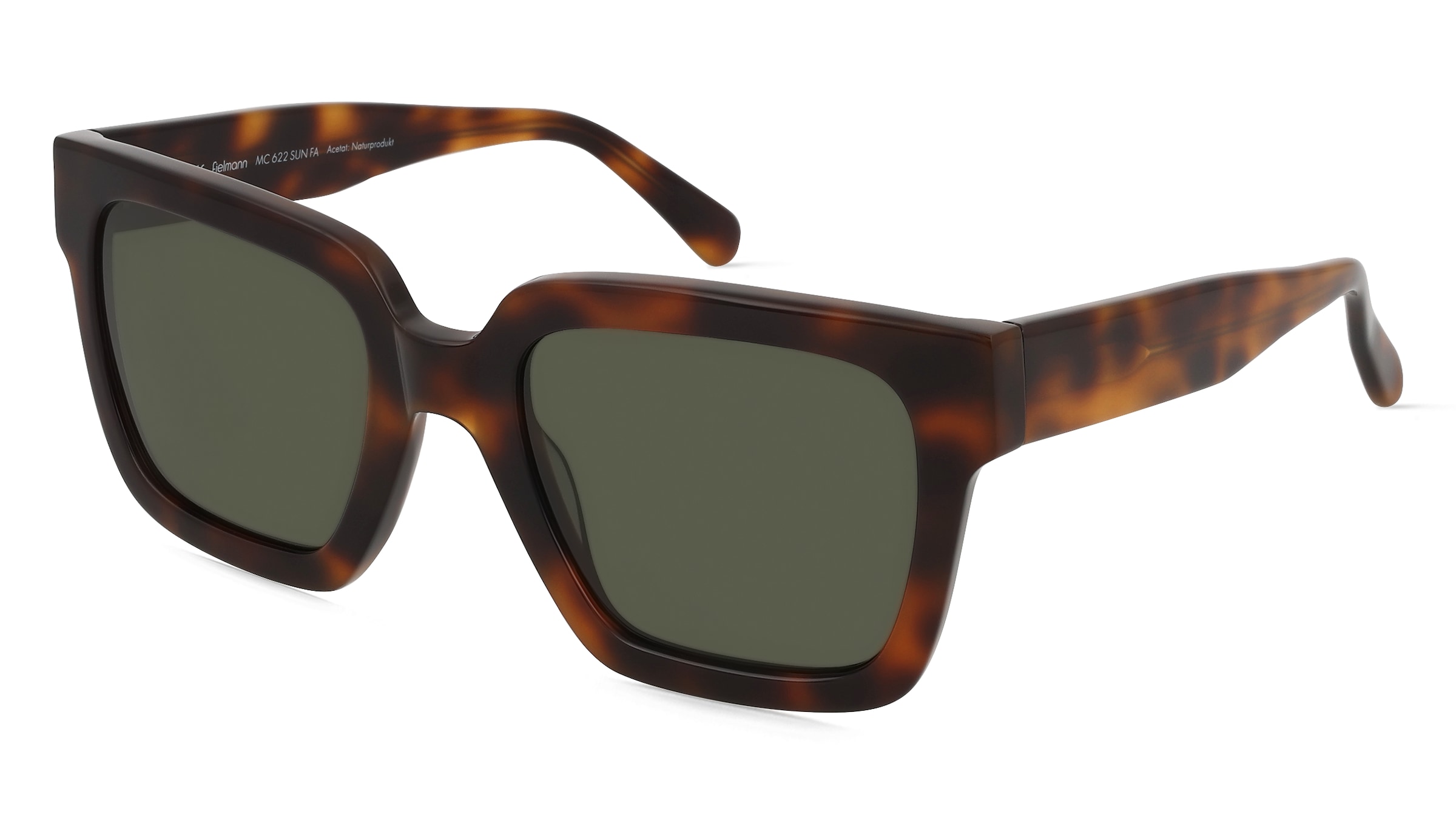 Fielmann MC 622 SUN FA JOY Damen-Sonnenbrille Vollrand Quadratisch Acetat Extrudiert-Gestell, Havanna