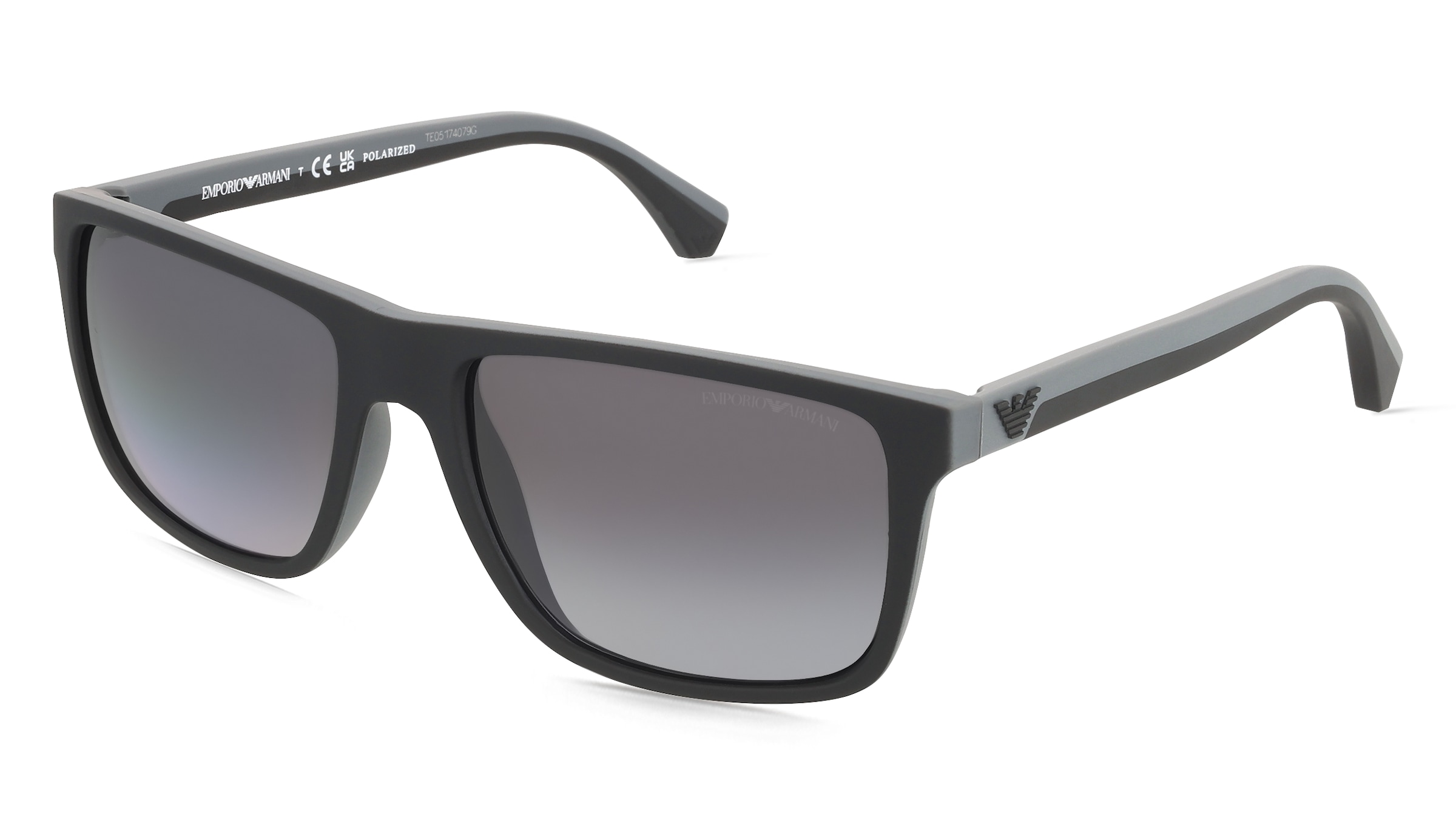 Emporio Armani EA4033 Herren-Sonnenbrille Vollrand Quadratisch Kunststoff-Gestell, Grau
