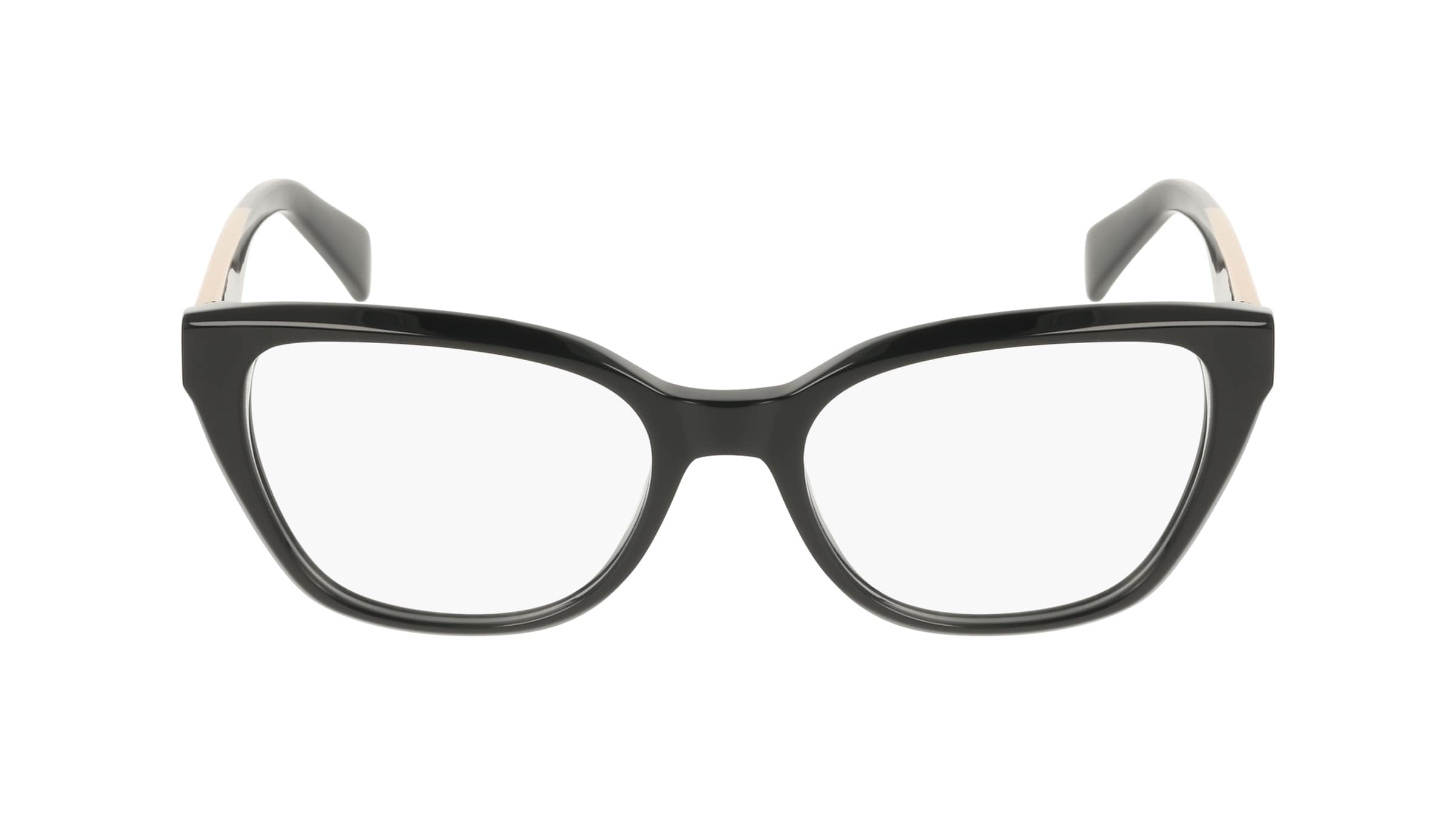 Liu Jo LJ2838 Damen-Brille inkl. Gläser Vollrand Cateye Acetat-Gestell 53/18/140, schwarz