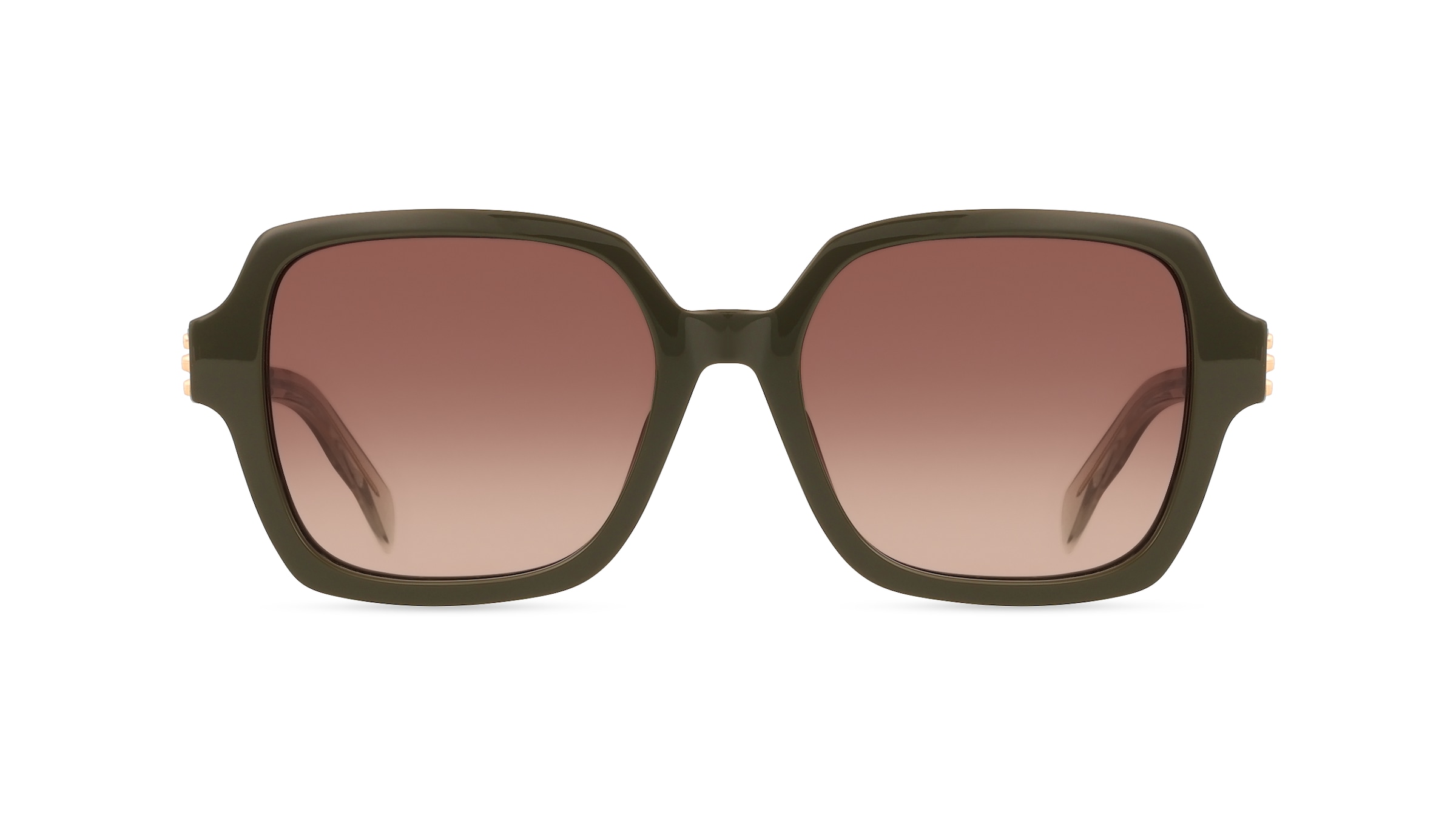 Zadig & Voltaire SZV473 Damen-Sonnenbrille Vollrand Quadratisch Kunststoff-Gestell, grün