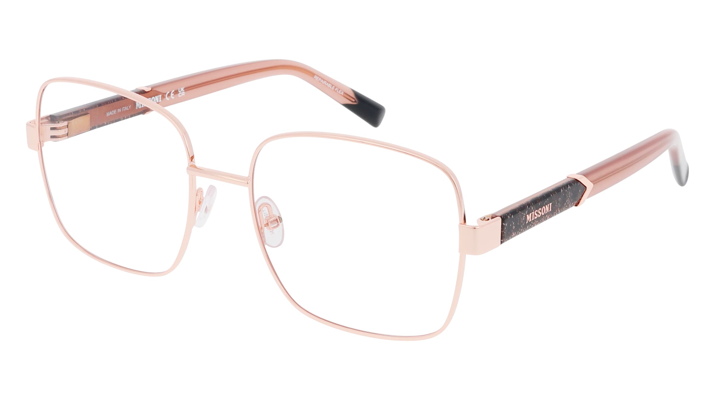 Missoni MIS 0218 Damen-Brille inkl. Gläser Vollrand Eckig Metall-Gestell 55/18/140, Kupfer