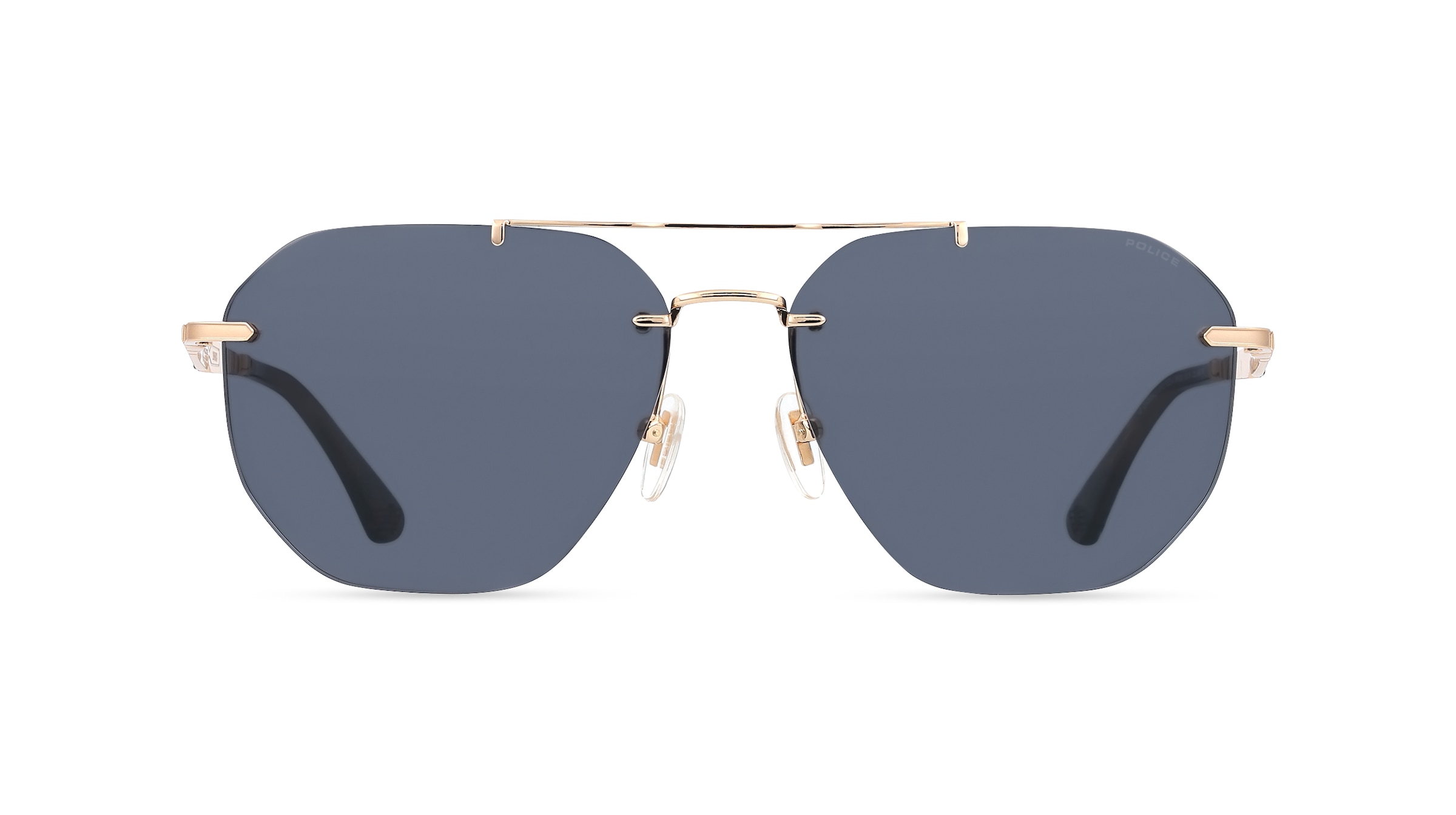 Police POISPLF68 Herren-Sonnenbrille Vollrand Pilot Metall-Gestell, gold