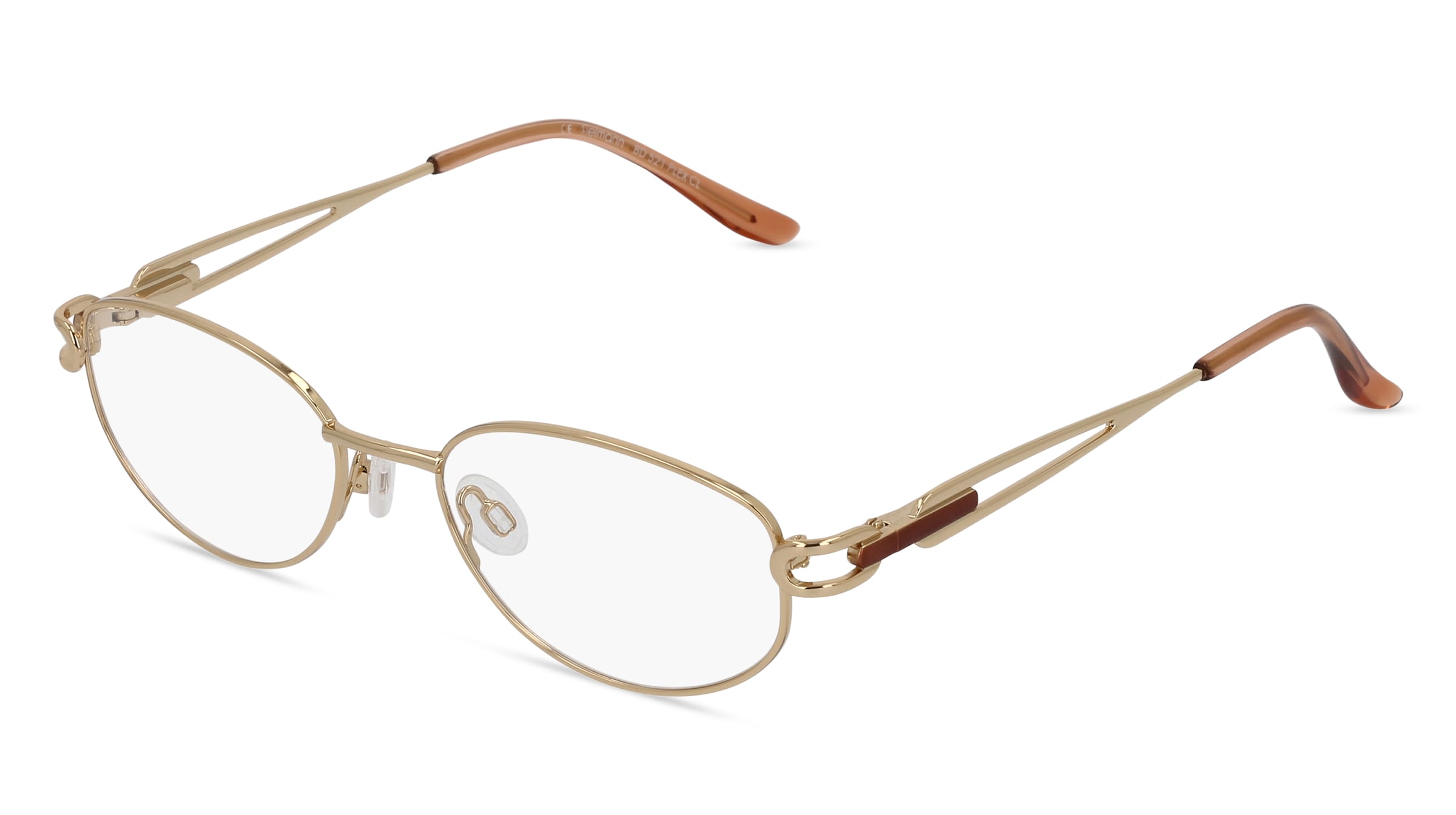 Fielmann BD 521 FLEX CL Damen-Brille inkl. Gläser Vollrand Oval Metall-Gestell 51/17/135, Gold