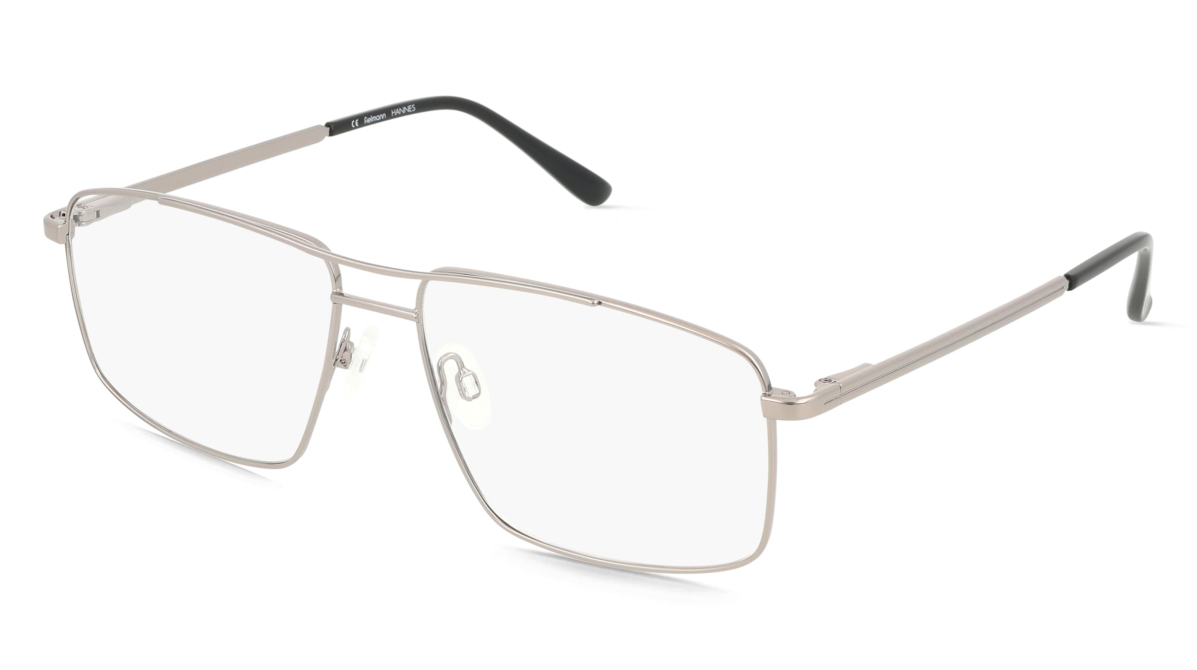 Fielmann BE 034 CL Herren-Brille inkl. Gläser Vollrand Quadratisch Edelstahl-Gestell 58/15/145, Grau