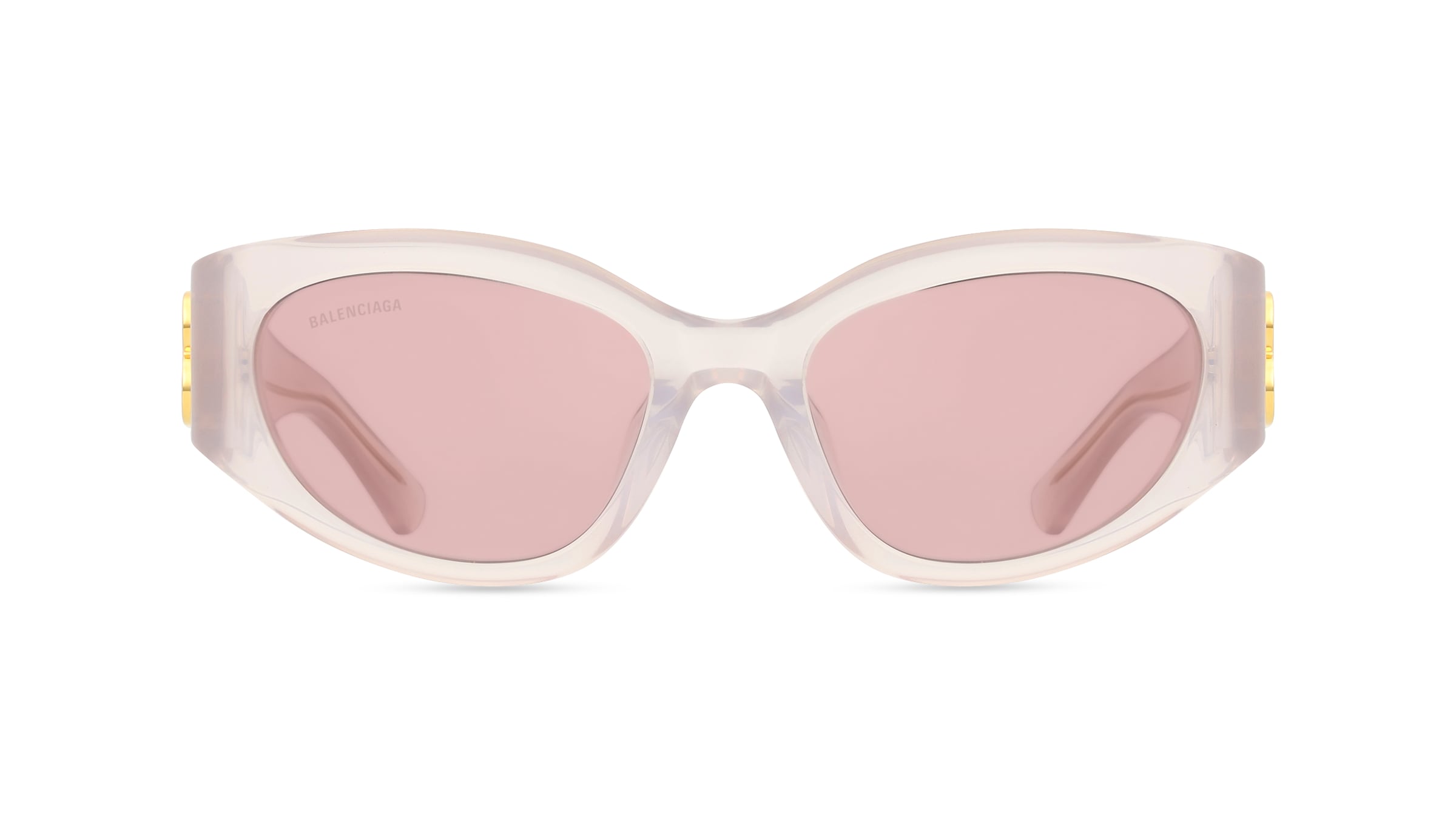 Balenciaga BB0324SK Damen-Sonnenbrille Vollrand Oval Acetat-Gestell, weiß