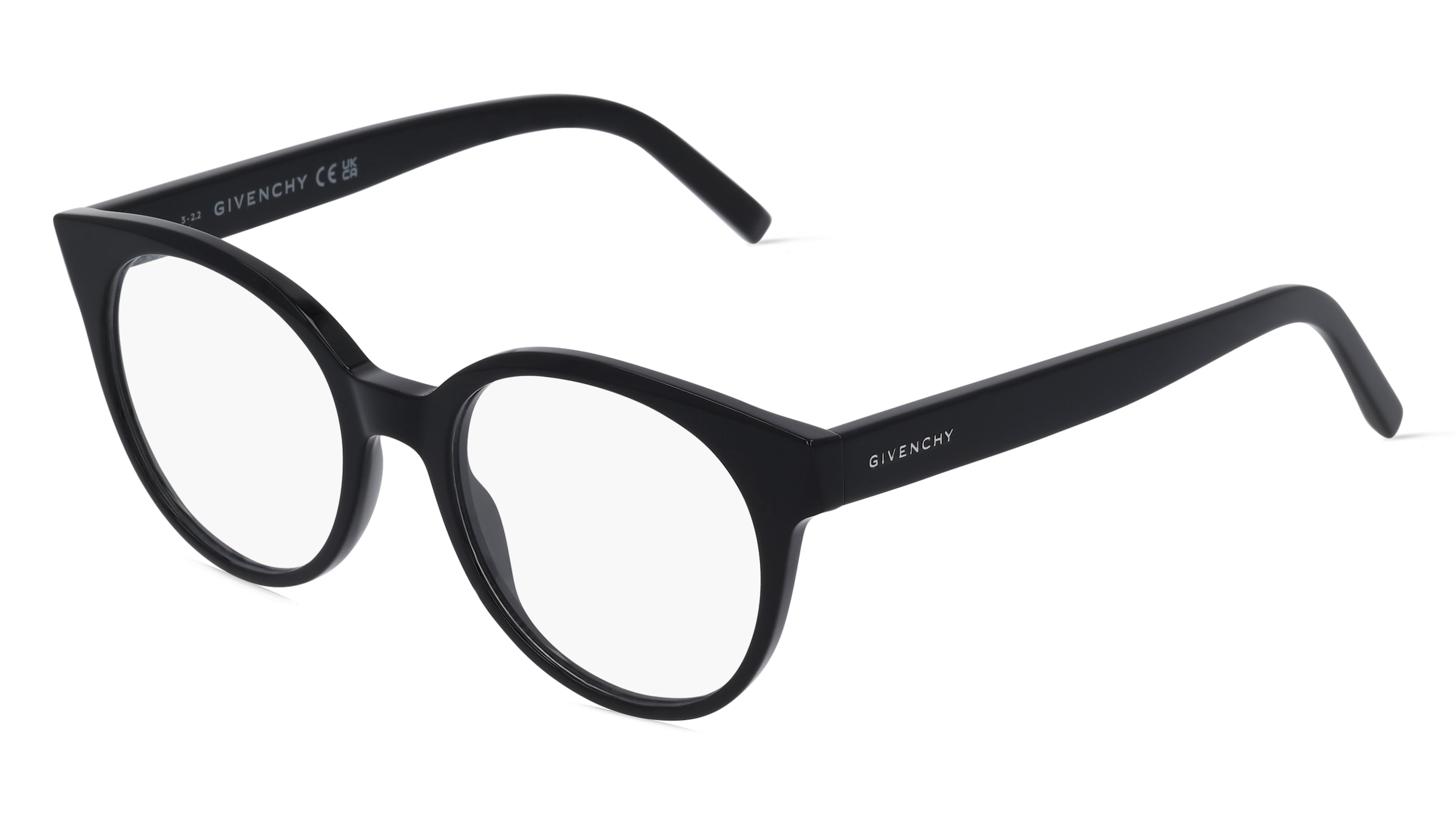 Givenchy GV50028I Unisex-Brille inkl. Gläser Vollrand Rund Acetat-Gestell 51/19/145, Schwarz