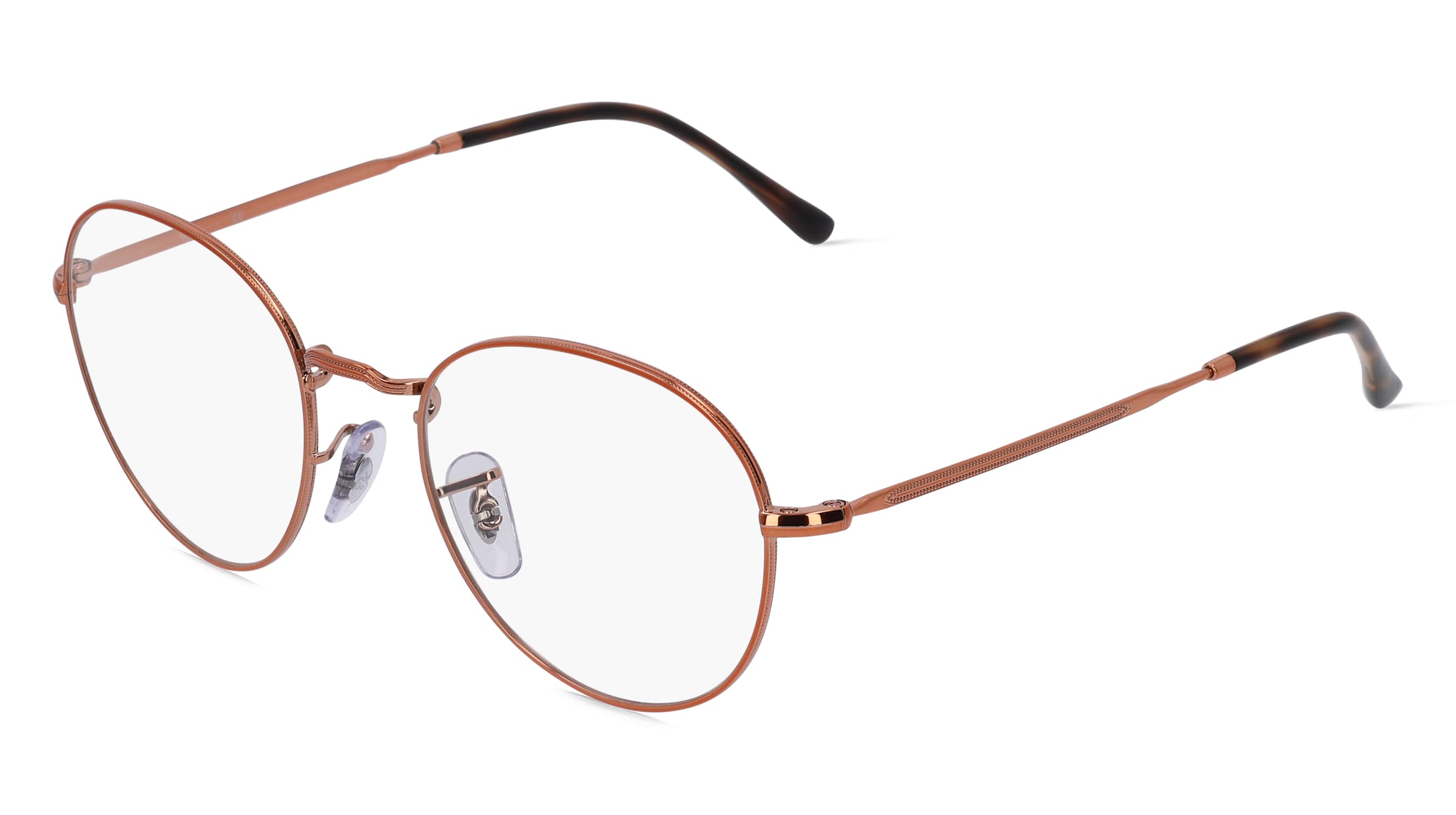 Ray-Ban RX3582V Unisex-Brille inkl. Gläser Vollrand Panto Metall-Gestell 49/20/140, Bronze