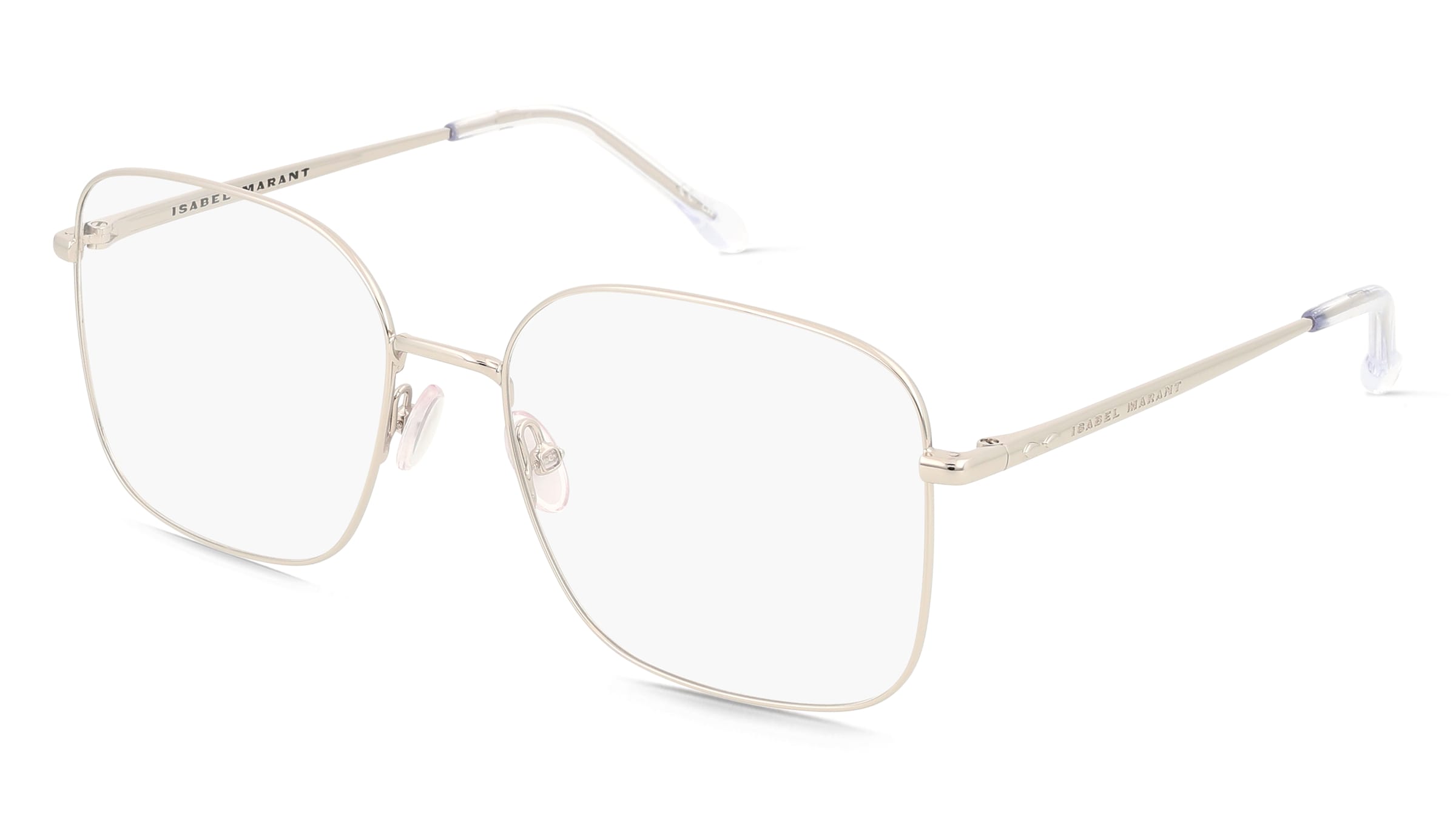 Isabel Marant IM0235 Damen-Brille inkl. Gläser Vollrand Quadratisch Metall-Gestell 55/17/140, Silber