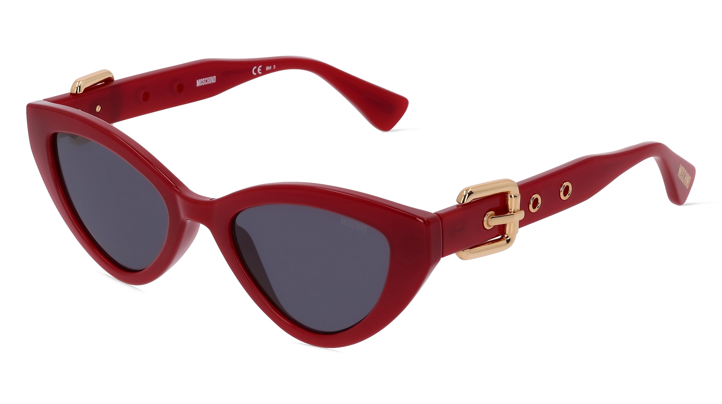 Safilo Moschino 142/S Damen-Sonnenbrille Vollrand Butterfly Kunststoff-Gestell, Rot