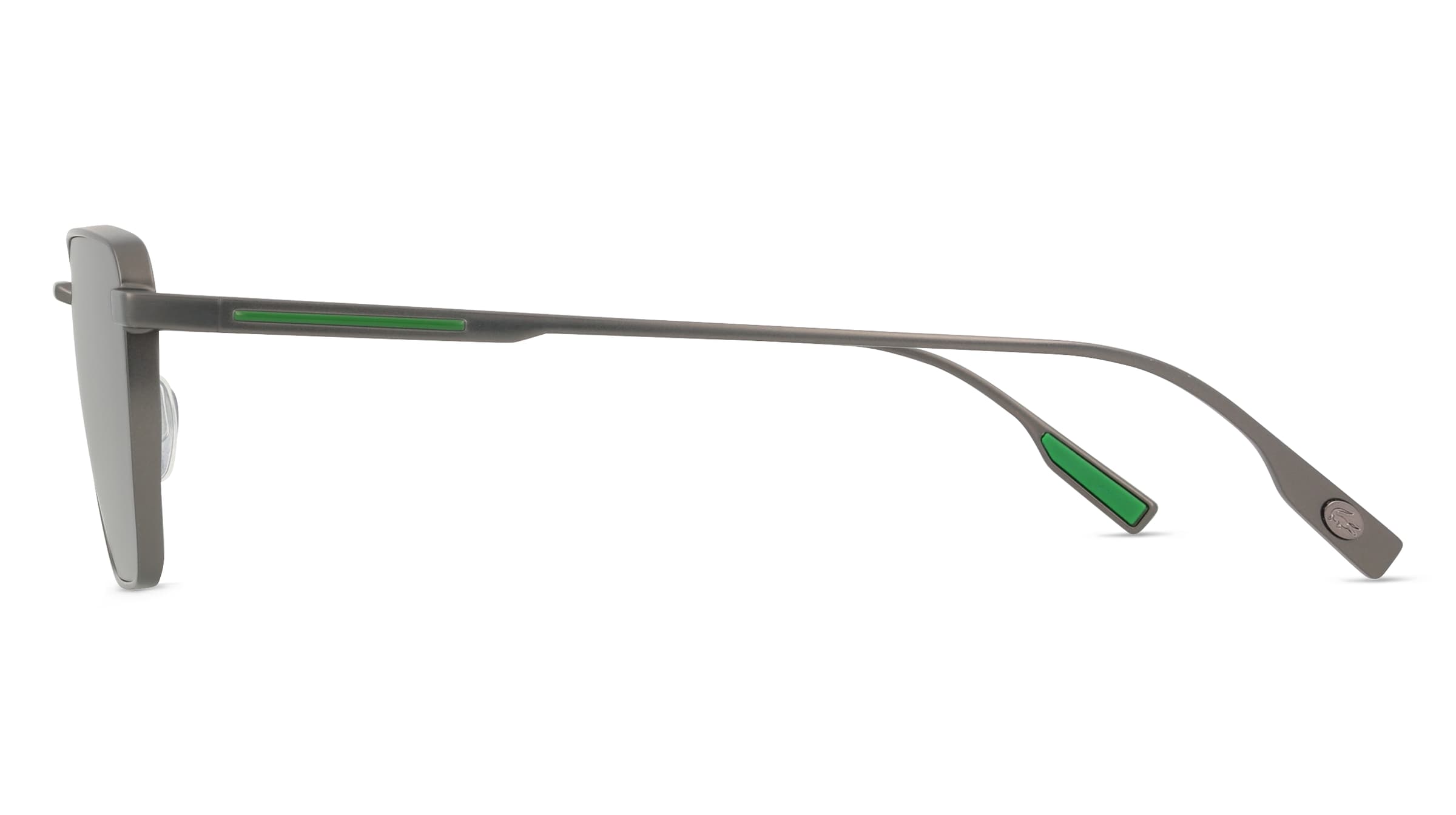 Thumbnail - Lacoste L260S Unisex-Sonnenbrille Vollrand Quadratisch Metall-Gestell, grau