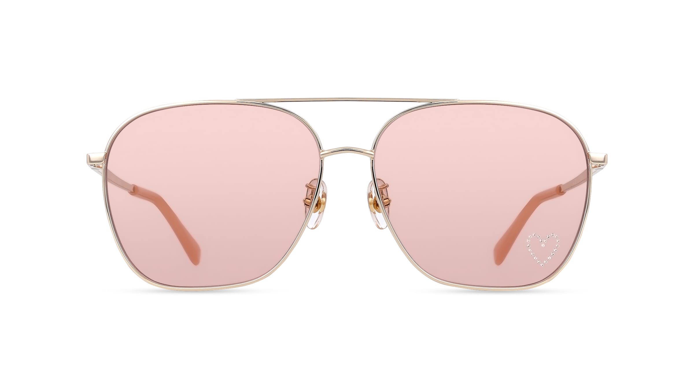 Stella McCartney SC40038U Damen-Sonnenbrille Vollrand Pilot Metall-Gestell, gold