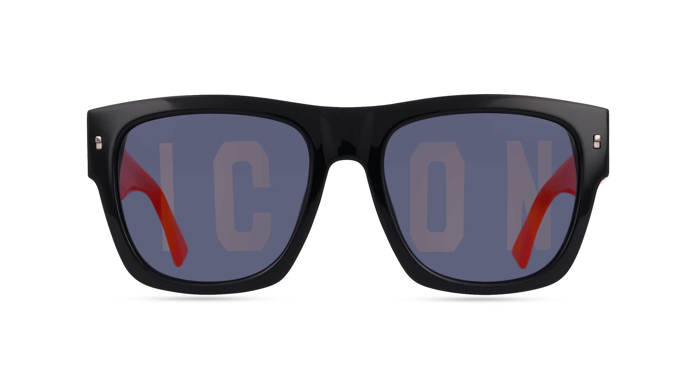 Dsquared2 ICON 0004/S Herren-Sonnenbrille Vollrand Eckig Acetat-Gestell, schwarz