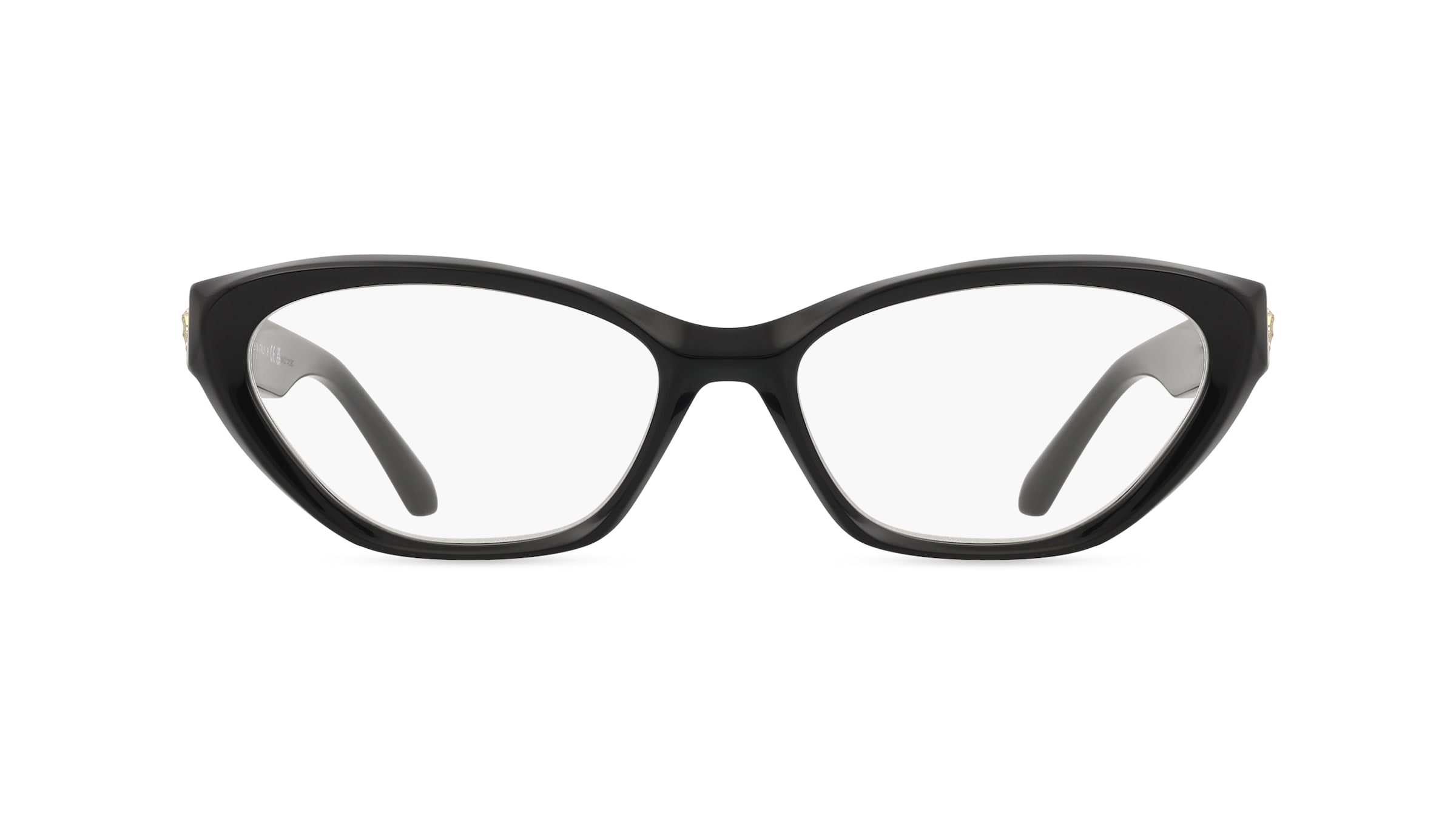 Versace 0VE3356 Damen-Brille inkl. Gläser Vollrand Cateye Metall-Gestell 55mm/16mm/140mm, schwarz