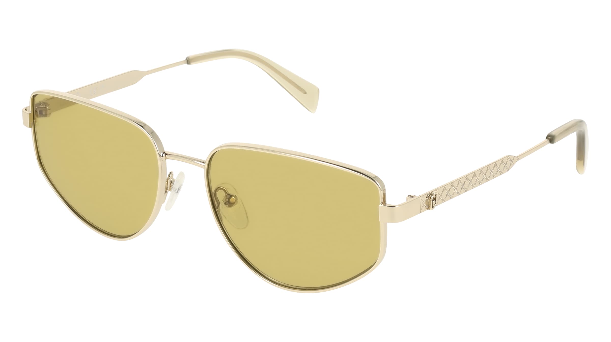 Liu Jo LJ164S Damen-Sonnenbrille Vollrand Rund Metall-Gestell, Gold