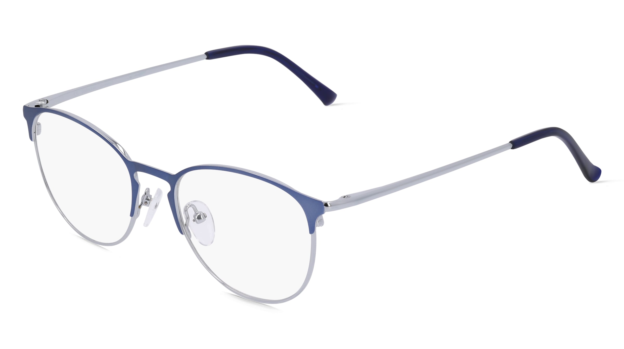 Fielmann BD 444 CL Damen-Brille inkl. Gläser Vollrand Panto Edelstahl-Gestell 51/18/140, Silber