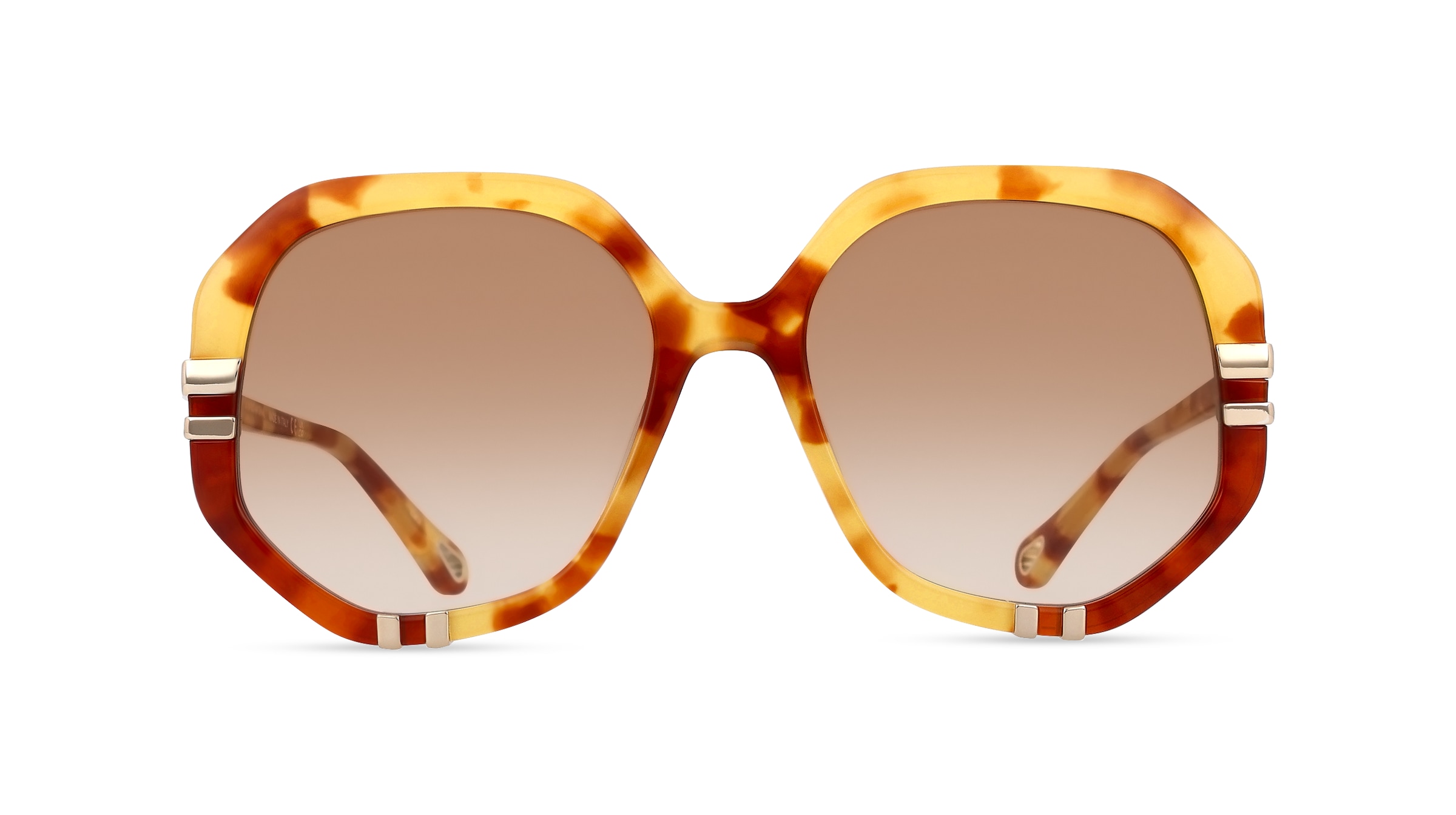 Chloé CH0105S Unisex-Sonnenbrille Vollrand Achteckig Bio-Acetat-Gestell, braun