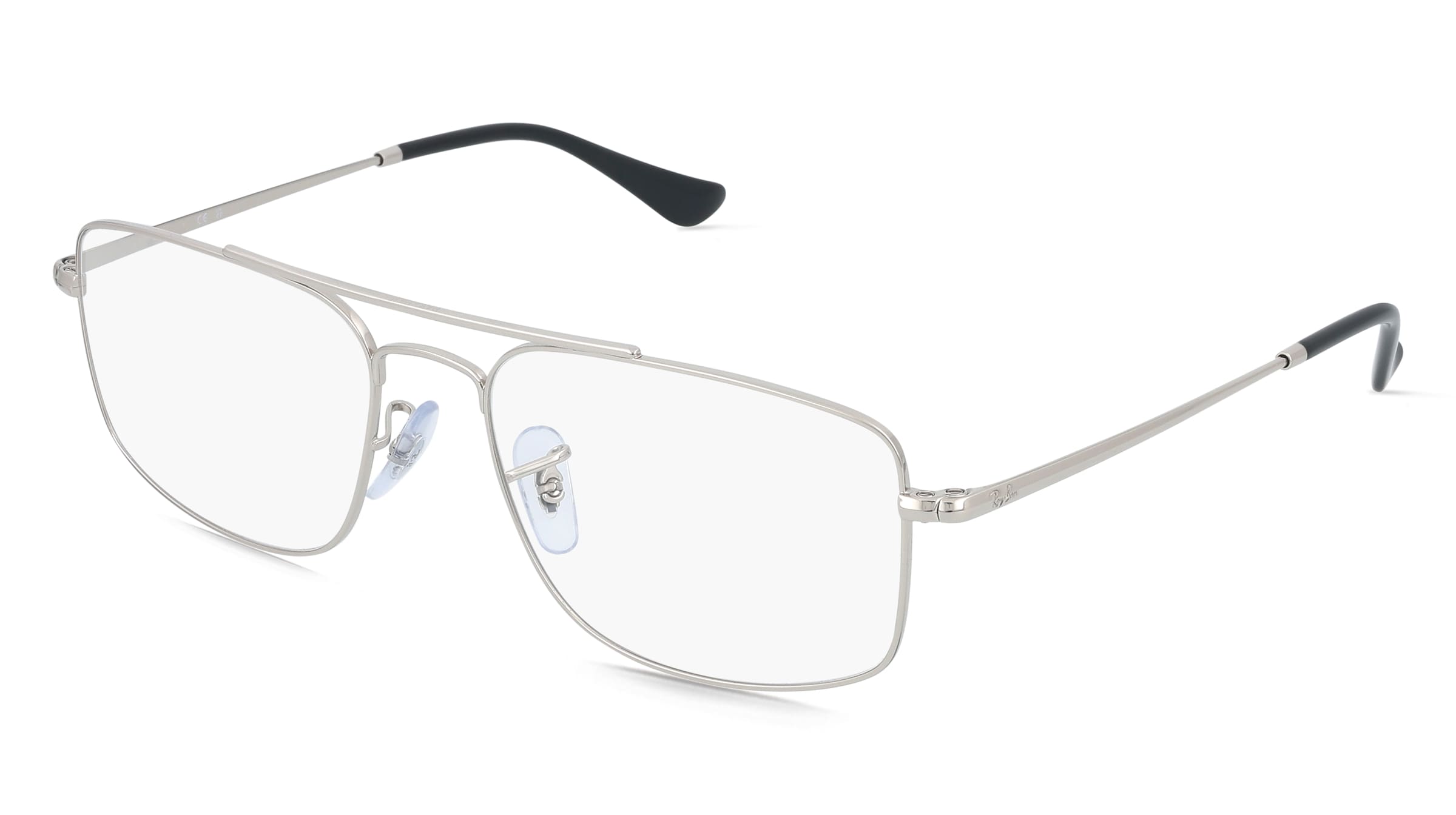 Ray-Ban RX6579 Unisex-Brille inkl. Gläser Vollrand Quadratisch Metall-Gestell 56/18/140, Silber