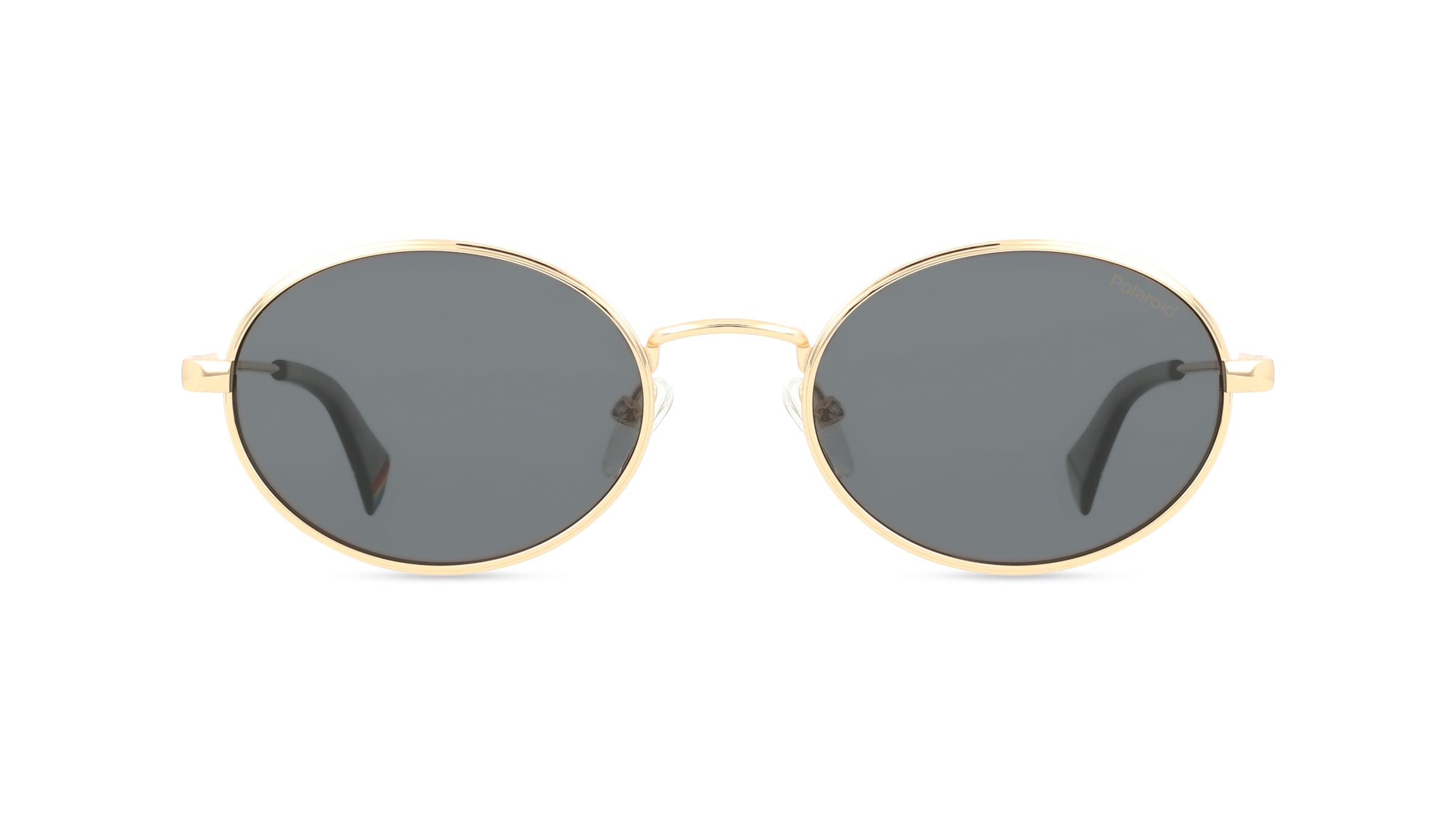 Polaroid 207365 Damen-Sonnenbrille Vollrand Oval Metall-Gestell, gold