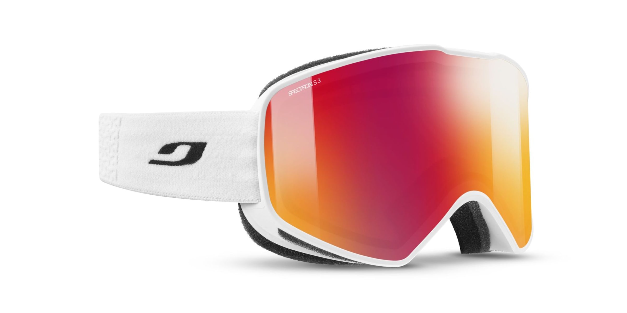 Julbo J7721 Herren-Skibrille Vollrand Monoscheibe Kunststoff-Gestell, weiß