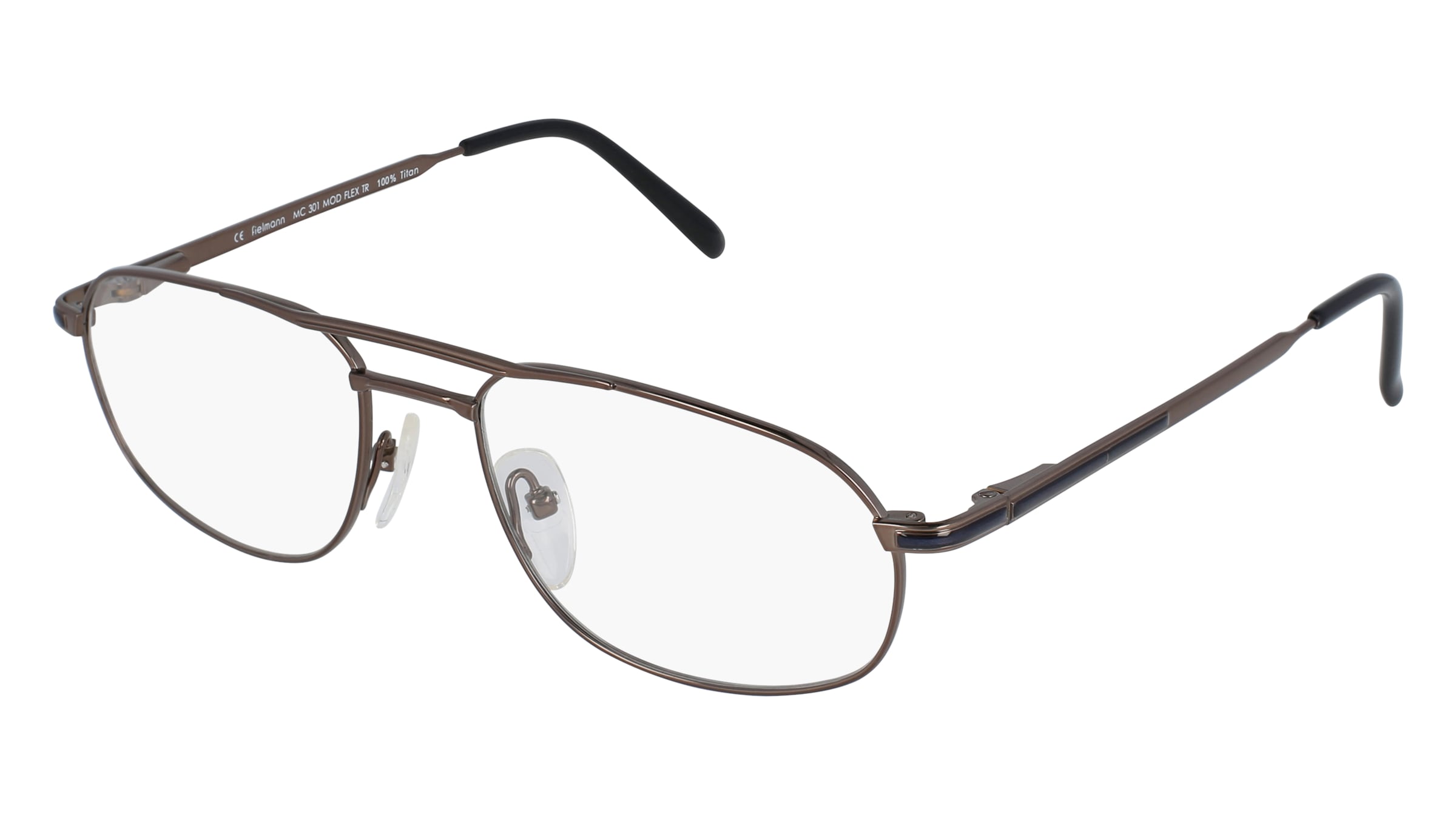 Fielmann MC 301 MOD FLEX TR Herren-Brille inkl. Gläser Vollrand Quadratisch Titan-Gestell 54/18/130, Grau