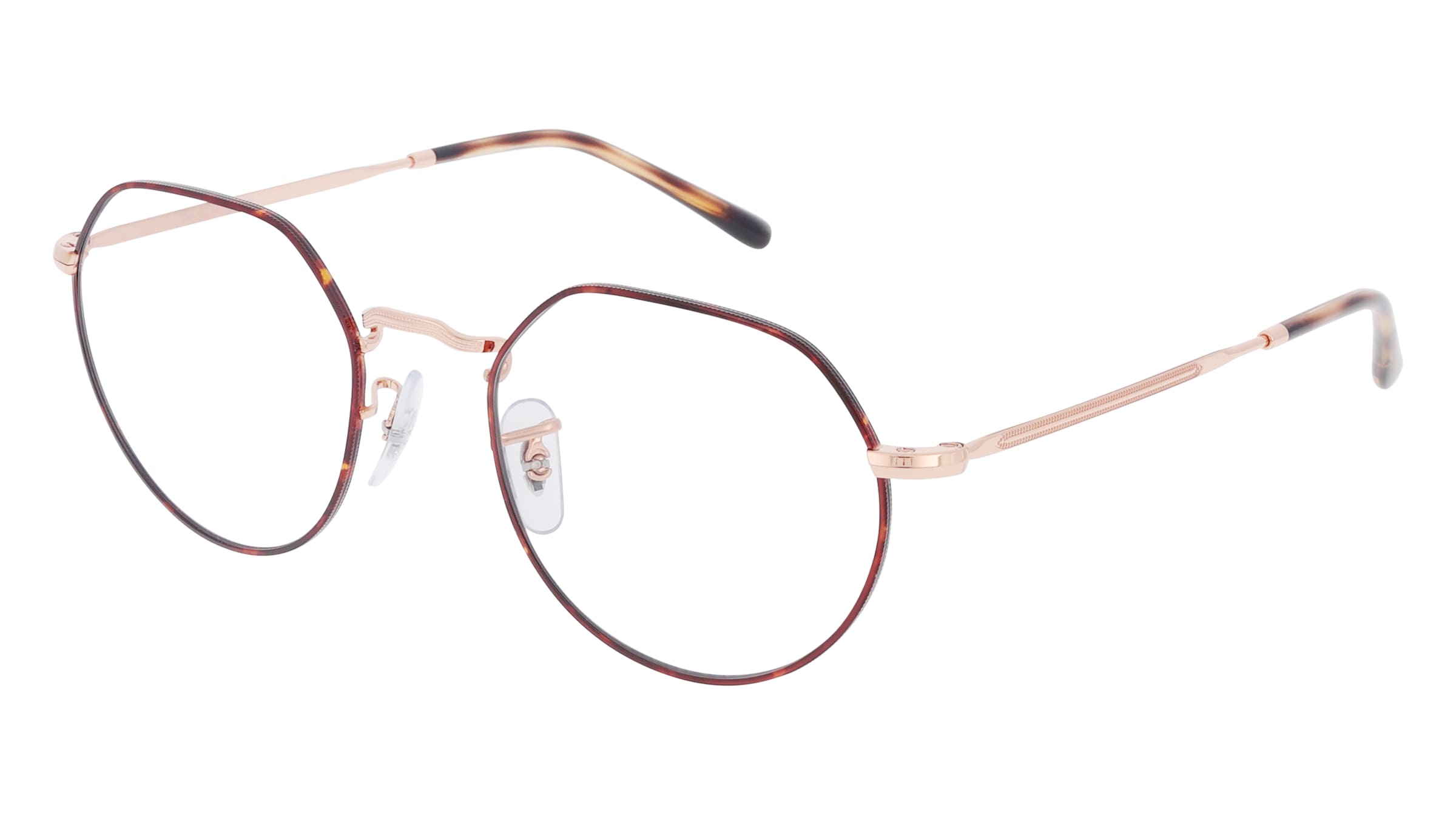 Ray-Ban RX6465 Unisex-Brille inkl. Gläser Vollrand Geometrisch Metall-Gestell 51/20/140, Pink