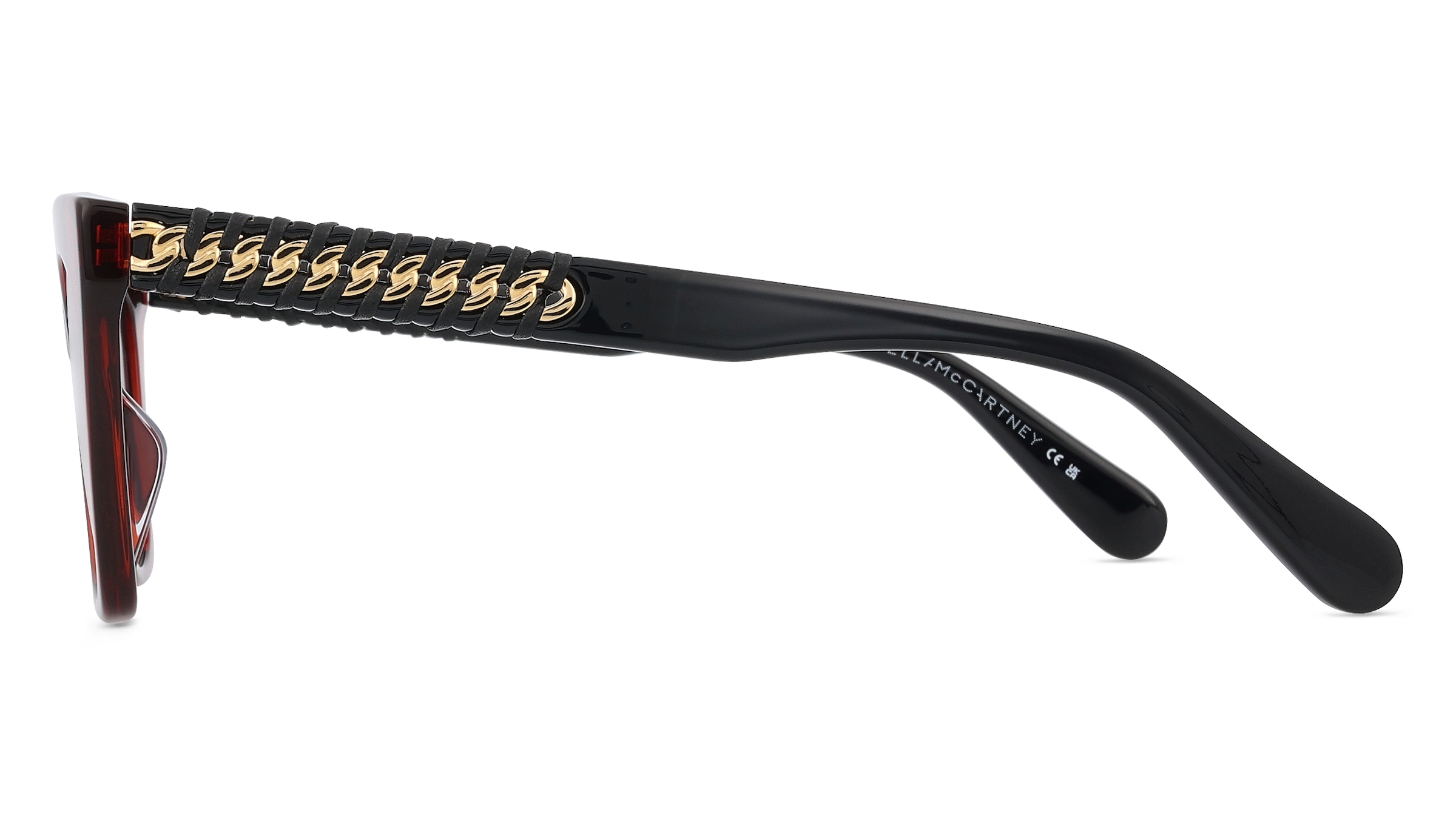 Thumbnail - Stella McCartney SC40036I Damen-Sonnenbrille Vollrand Butterfly Acetat-Gestell, braun