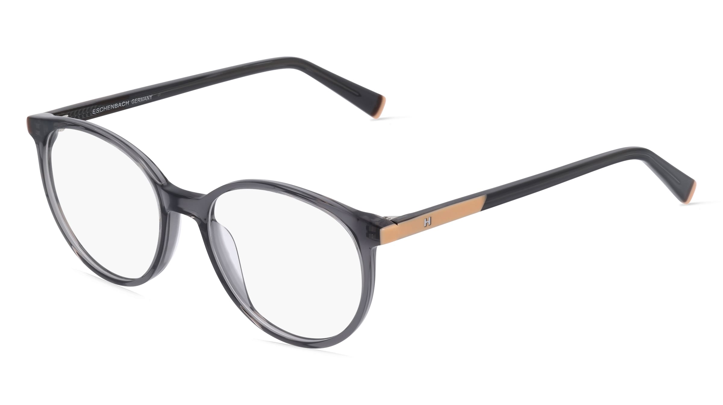 Humphrey’s eyewear 583141 Unisex-Brille inkl. Gläser Vollrand Panto Kunststoff-Gestell 48/16/135, Grau