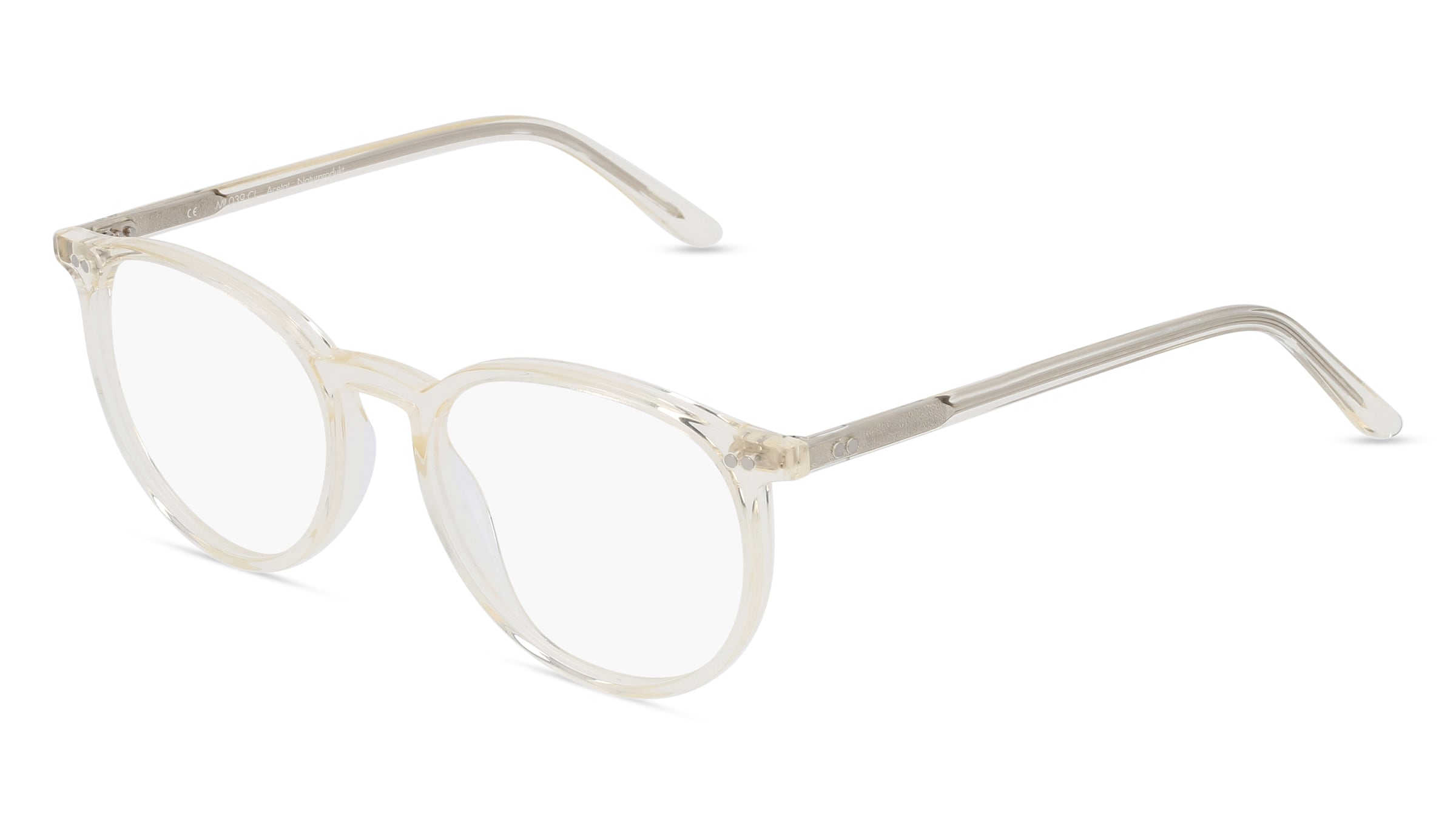 Fielmann MI 039 CL Unisex-Brille inkl. Gläser Vollrand Panto Acetat-Gestell 50/18/140, Transparent