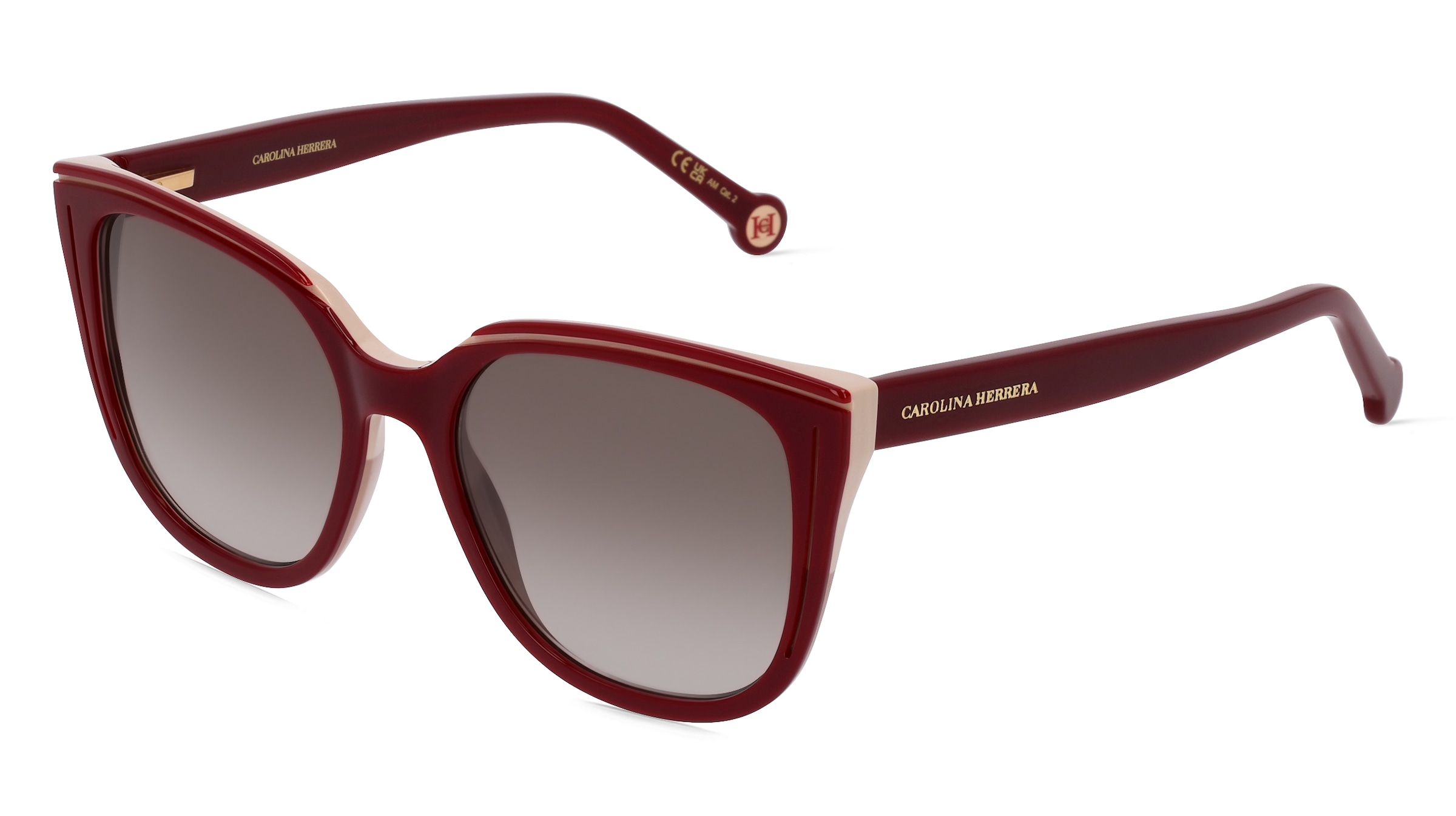 Safilo Carolina Herrera 0144/S Damen-Sonnenbrille Vollrand Butterfly Acetat-Gestell, Rot