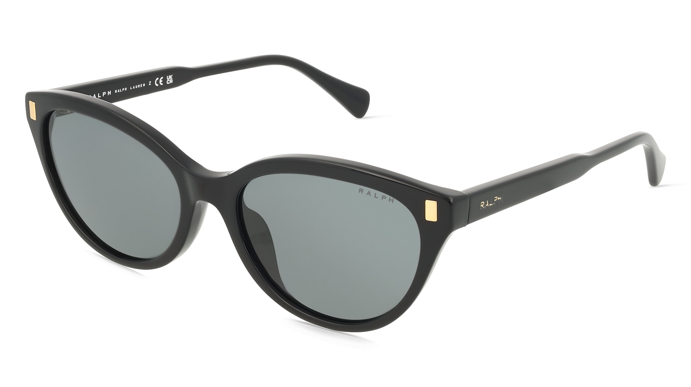 Ralph RA5326U Damen-Sonnenbrille Vollrand Cat Eye Acetat-Gestell, Schwarz