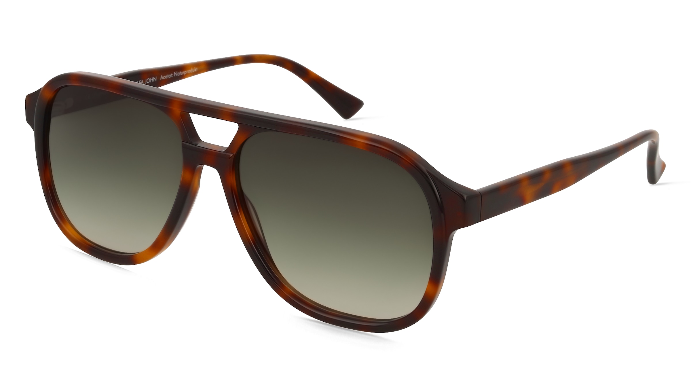 Fielmann LN 066 SUN FA JOHN Unisex-Sonnenbrille Vollrand Pilot Acetat Extrudiert-Gestell, Havanna