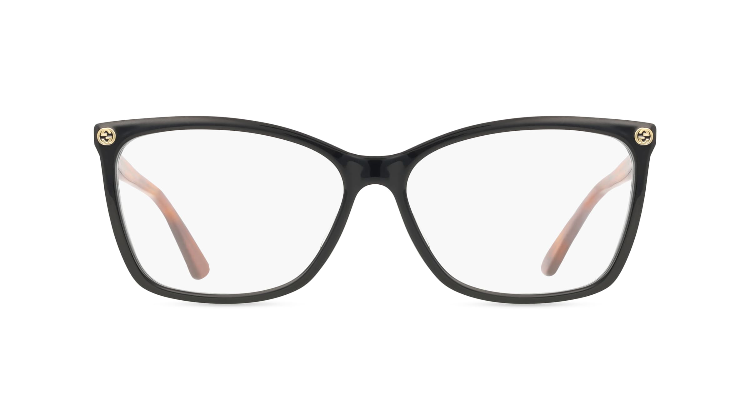 Gucci GG0025O Damen-Brille inkl. Gläser Vollrand Butterfly Acetat-Gestell 56mm/14mm/140mm, schwarz