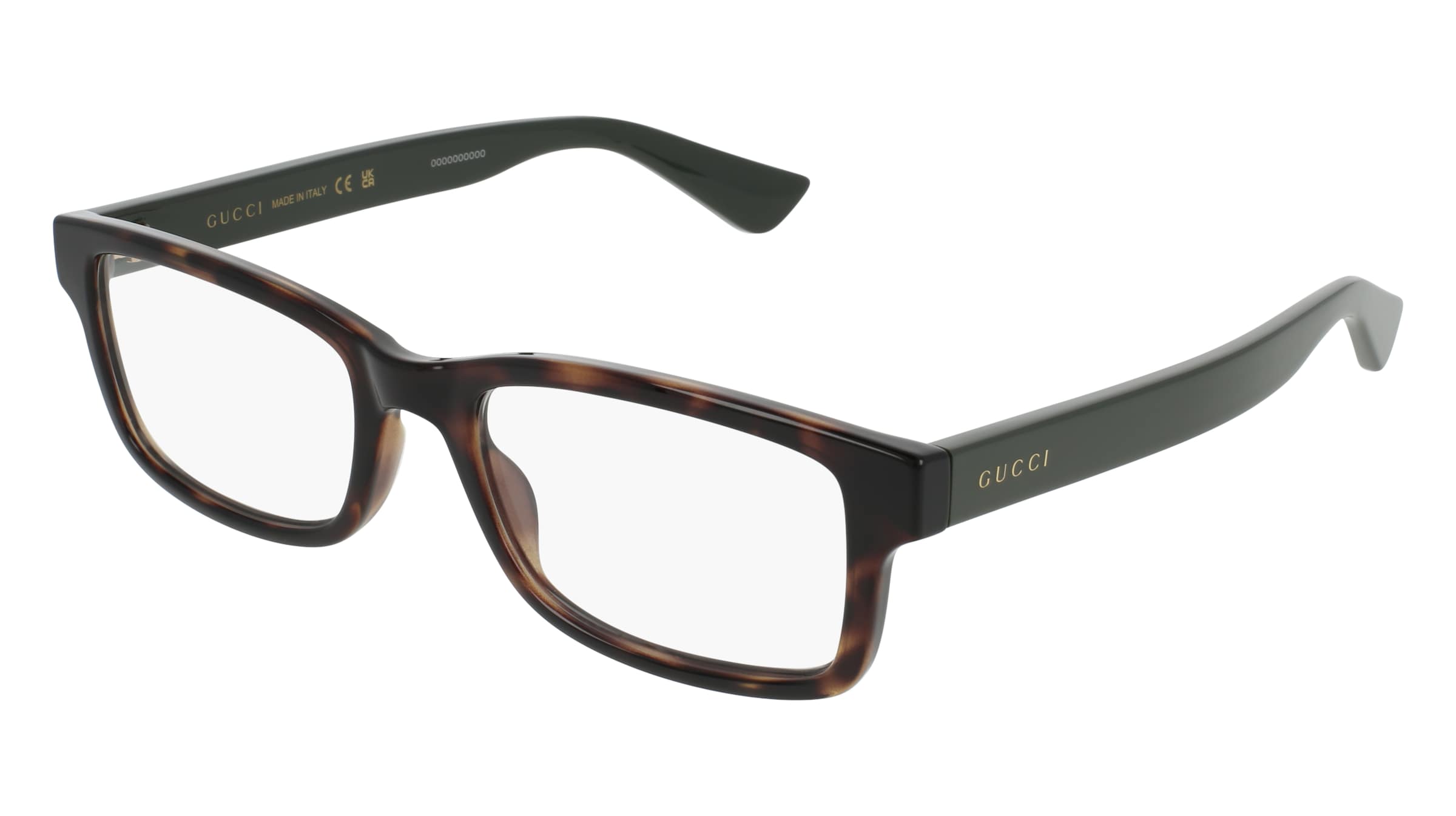 Gucci GG1717O Unisex-Brille inkl. Gläser Vollrand Quadratisch Kunststoff-Gestell 54/19/145, Havanna