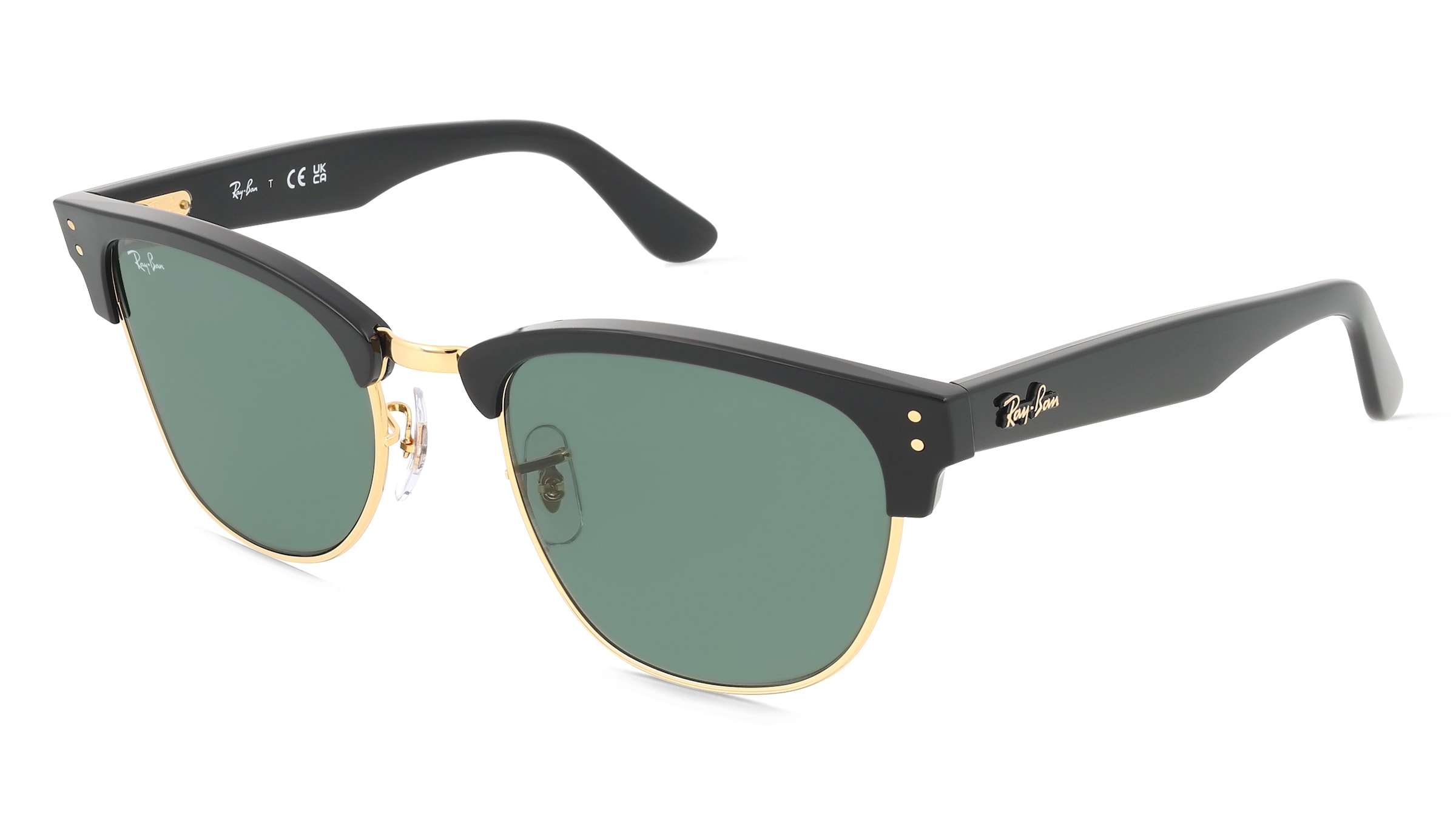 Ray-Ban サングラス ORB3016 ブラック/ゴールド Ray-Ban RB 3016 CLUBMASTER w kolorze Czarny Złoty / Zielony