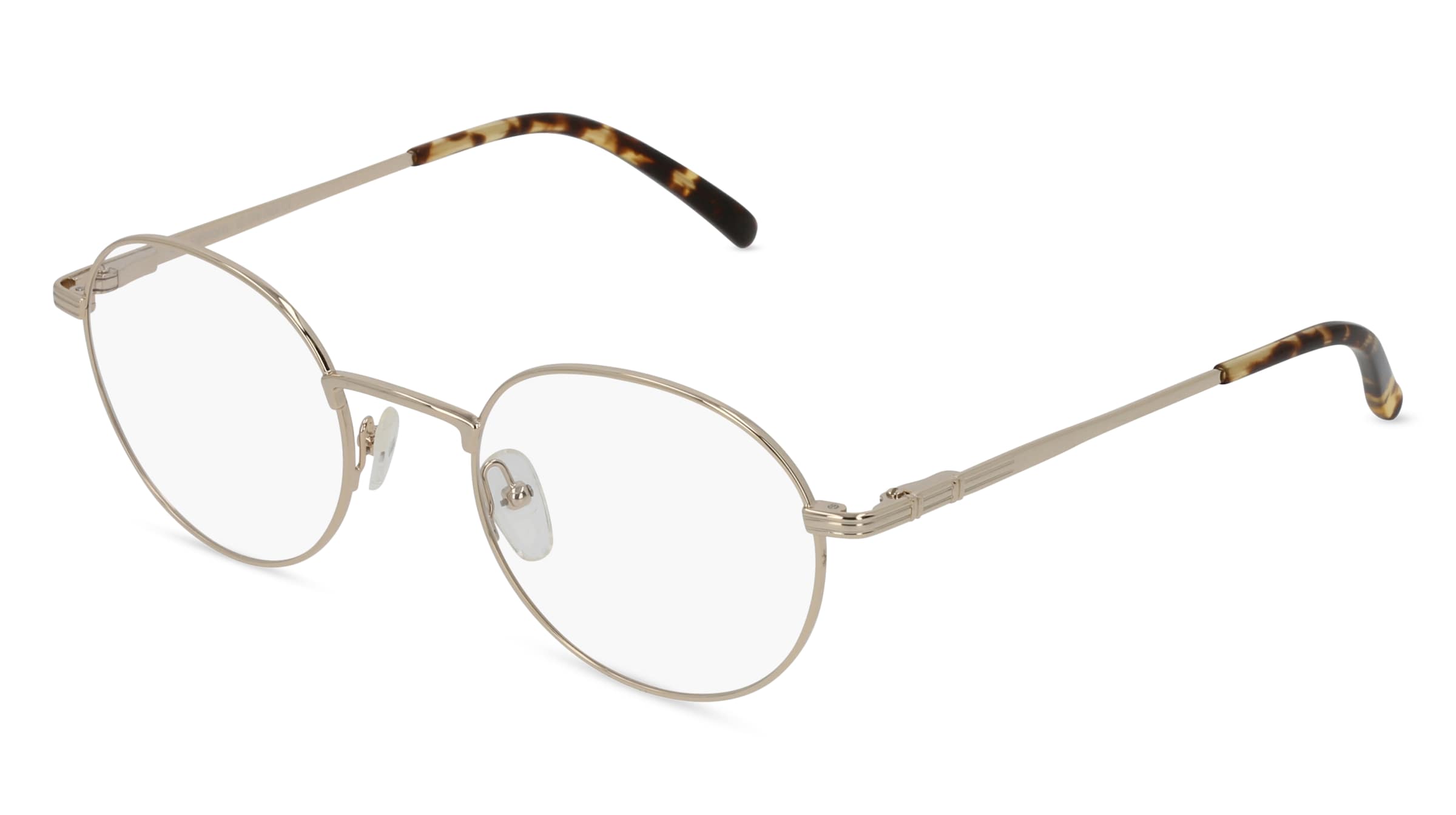 Fielmann LD 018 FLEX CL Herren-Brille inkl. Gläser Vollrand Panto Edelstahl-Gestell 49/21/135, Gold