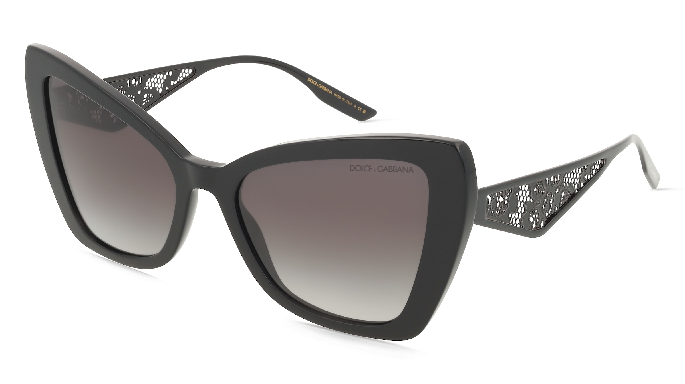 Dolce&amp;Gabbana DG4489 Damen-Sonnenbrille Vollrand Cat Eye Acetat-Gestell, Schwarz