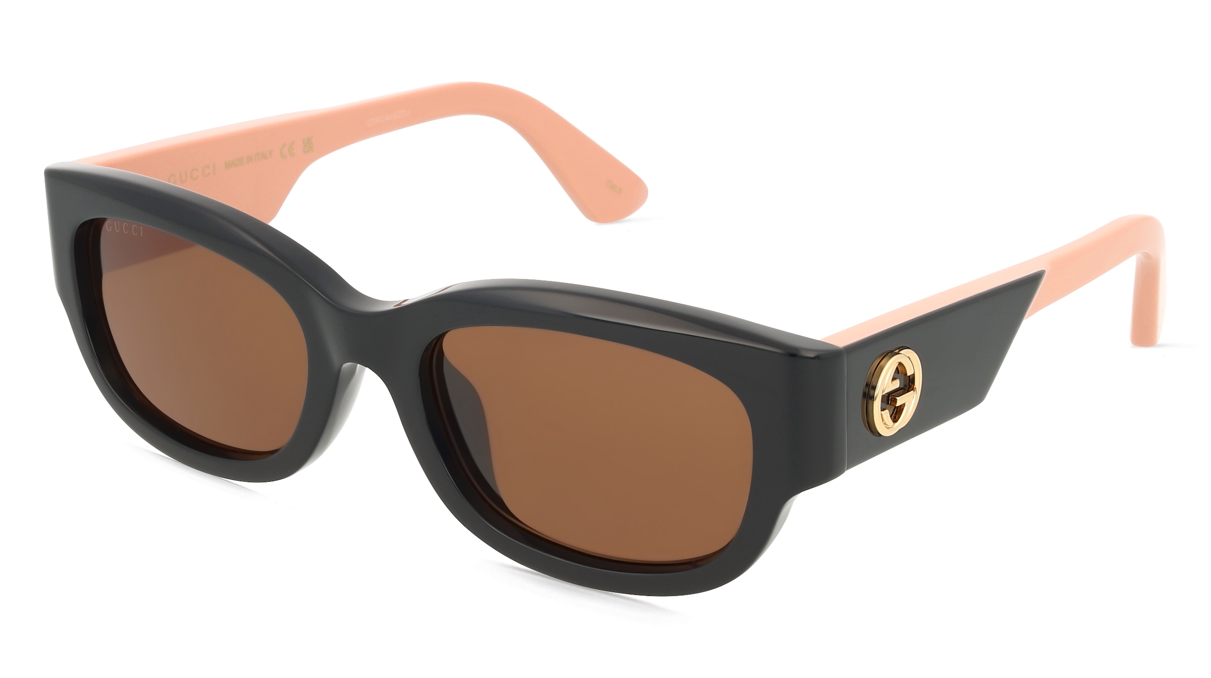 Gucci GG1667SK Unisex-Sonnenbrille Vollrand Panto Acetat-Gestell, Schwarz