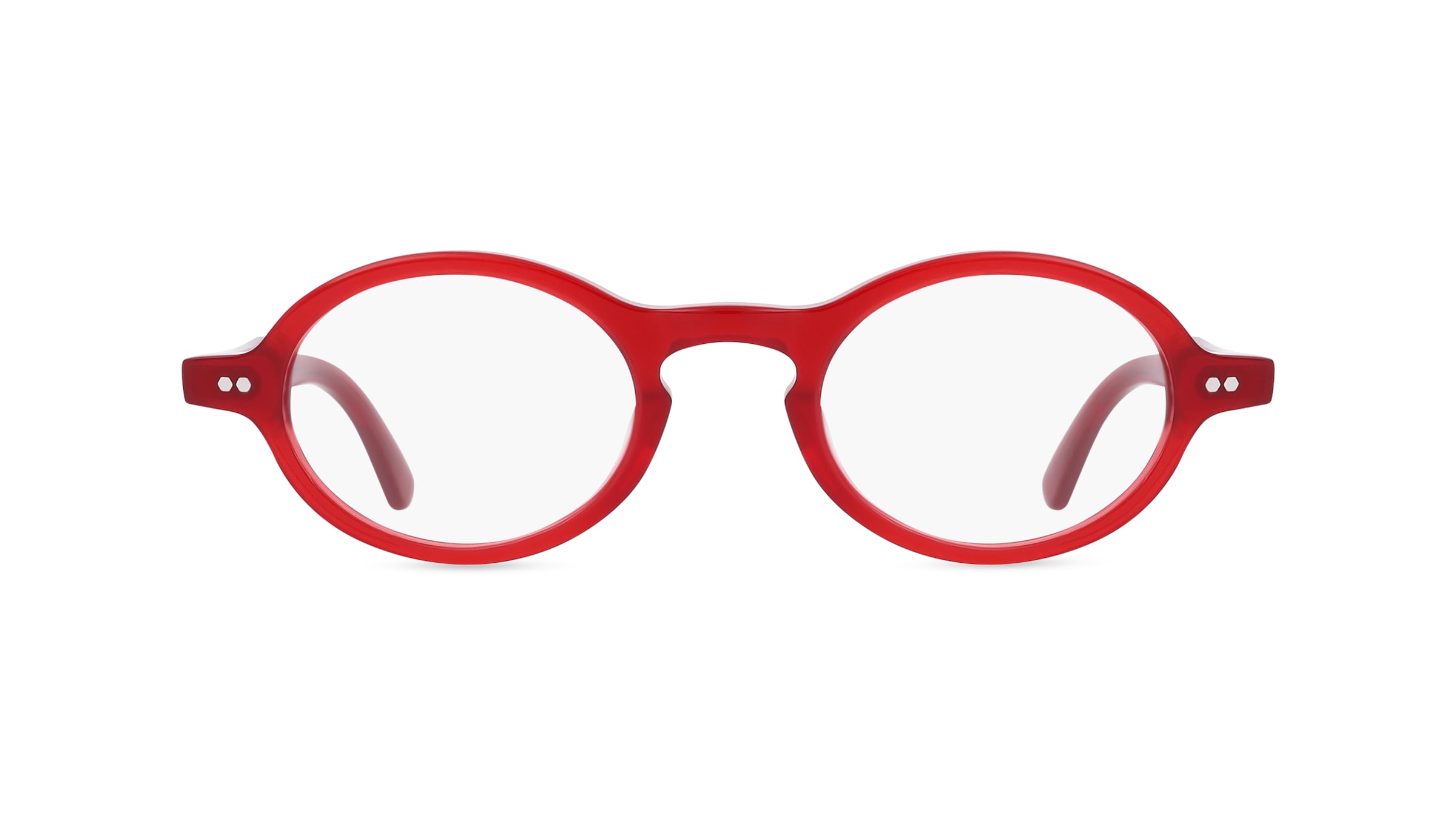 Fielmann LN 038 CL Unisex-Brille inkl. Gläser Vollrand Oval Acetat-Gestell 46mm/22mm/145mm, rot