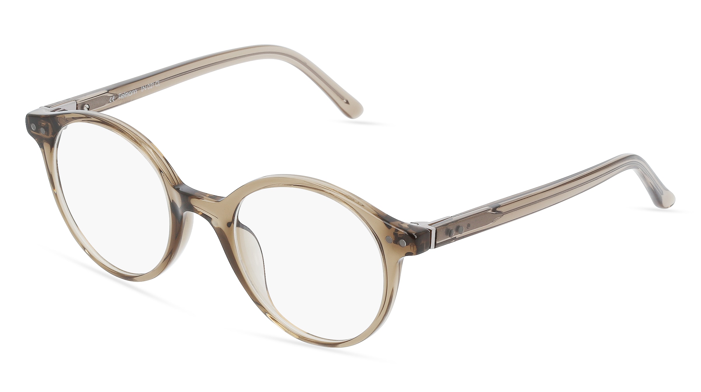 Fielmann LN 021 CL Unisex-Brille inkl. Gläser Vollrand Panto Acetat-Gestell 44/20/130, Braun