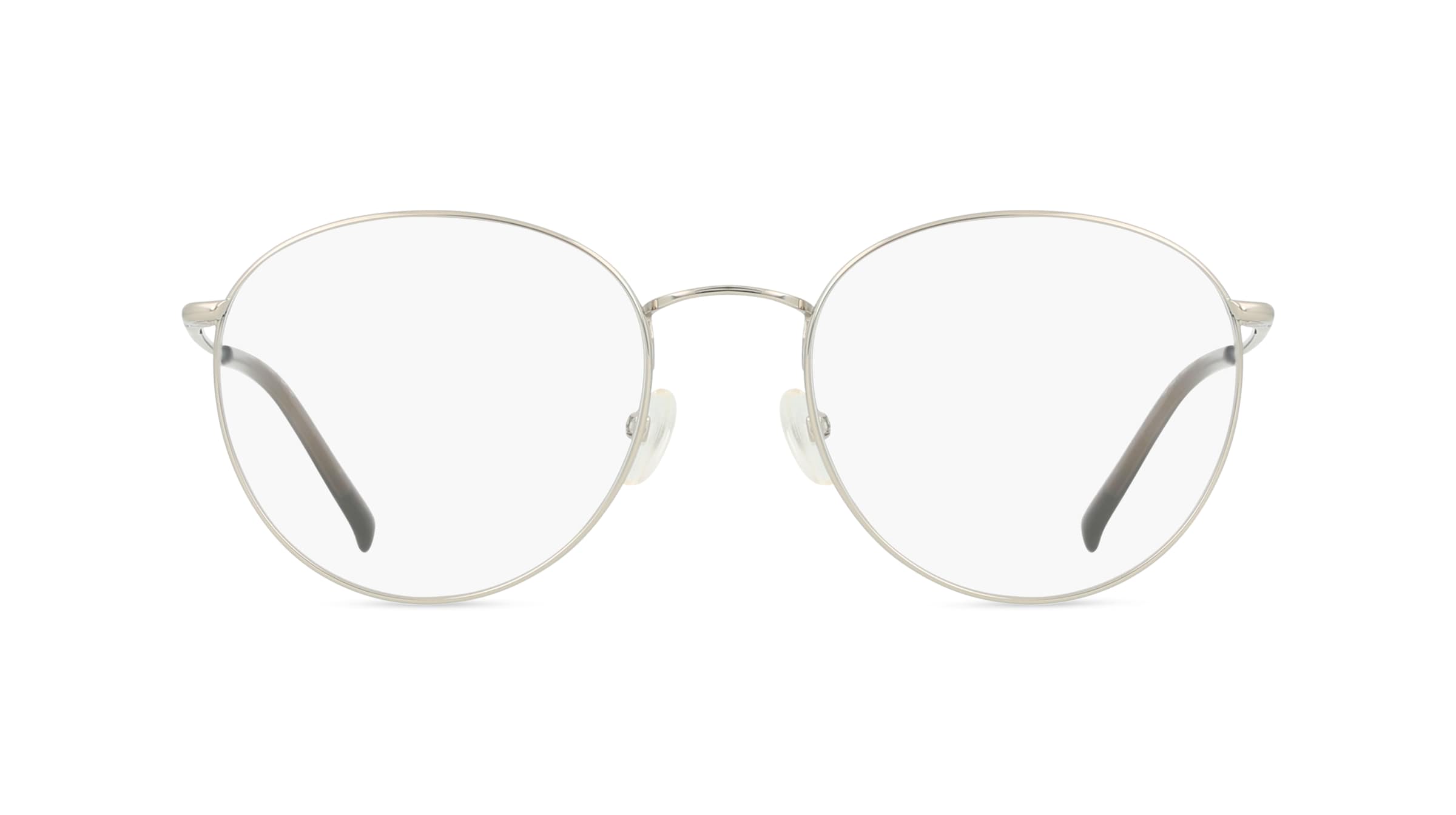 Fielmann MI 057 FLEX CL Unisex-Brille inkl. Gläser Vollrand Panto Edelstahl-Gestell 50mm/18mm/145mm, silber