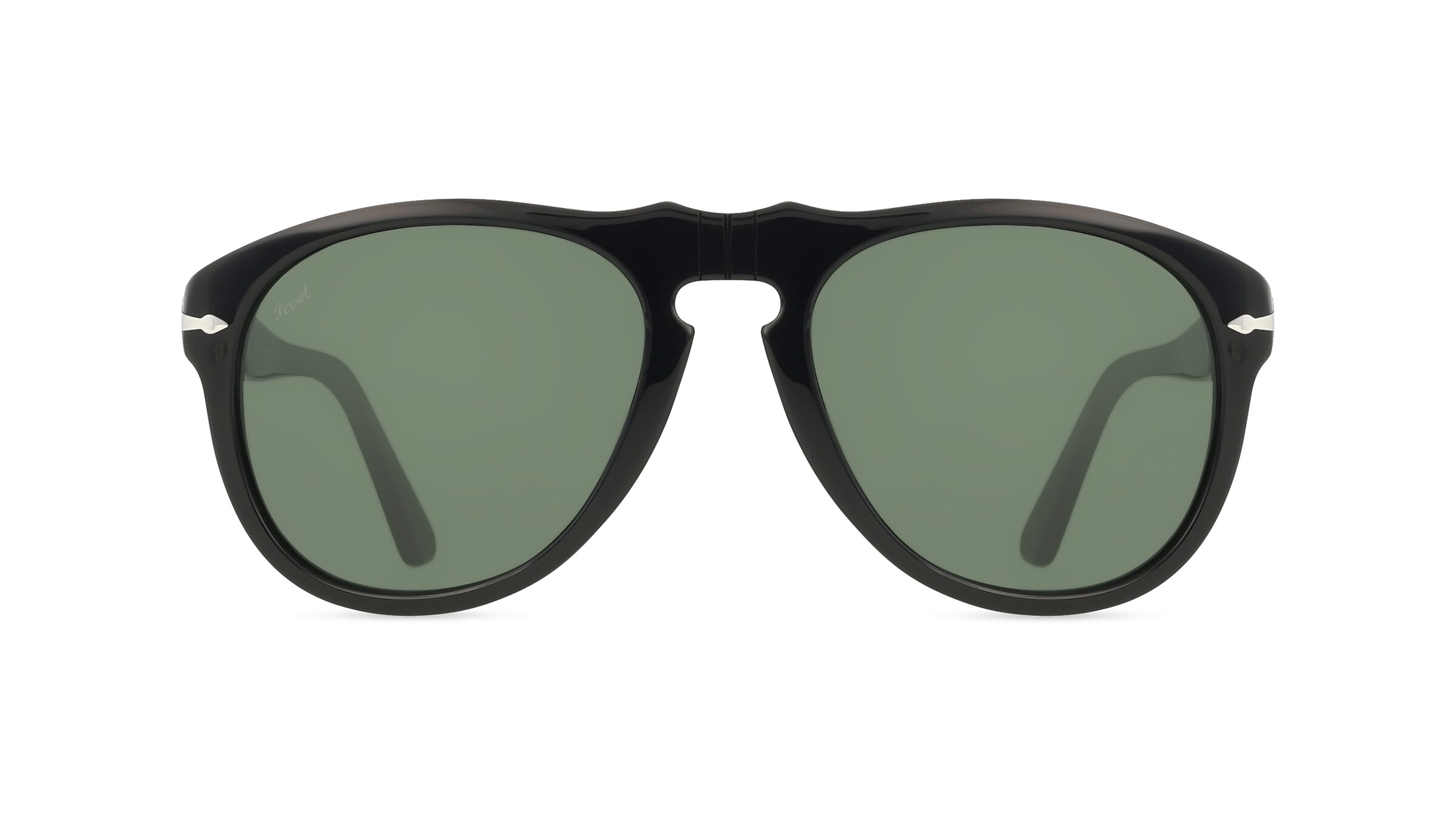 Persol 0PO0649 Herren-Sonnenbrille Vollrand Pilot Acetat-Gestell, schwarz