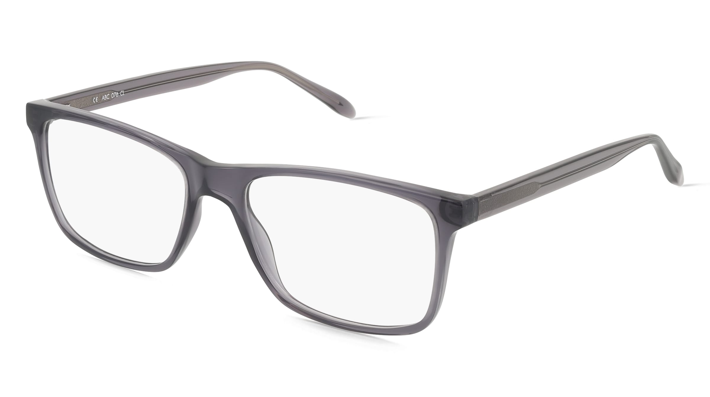 Fielmann ABC 076 CL Herren-Brille inkl. Gläser Vollrand Eckig Acetat-Gestell 55mm/17mm/145mm, grau