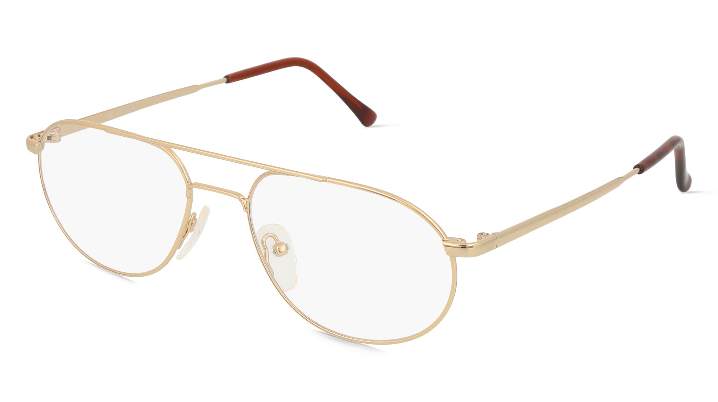 Fielmann MC 176 TR Herren-Brille inkl. Gläser Vollrand Pilot Metall-Gestell 52/18/145, Gold