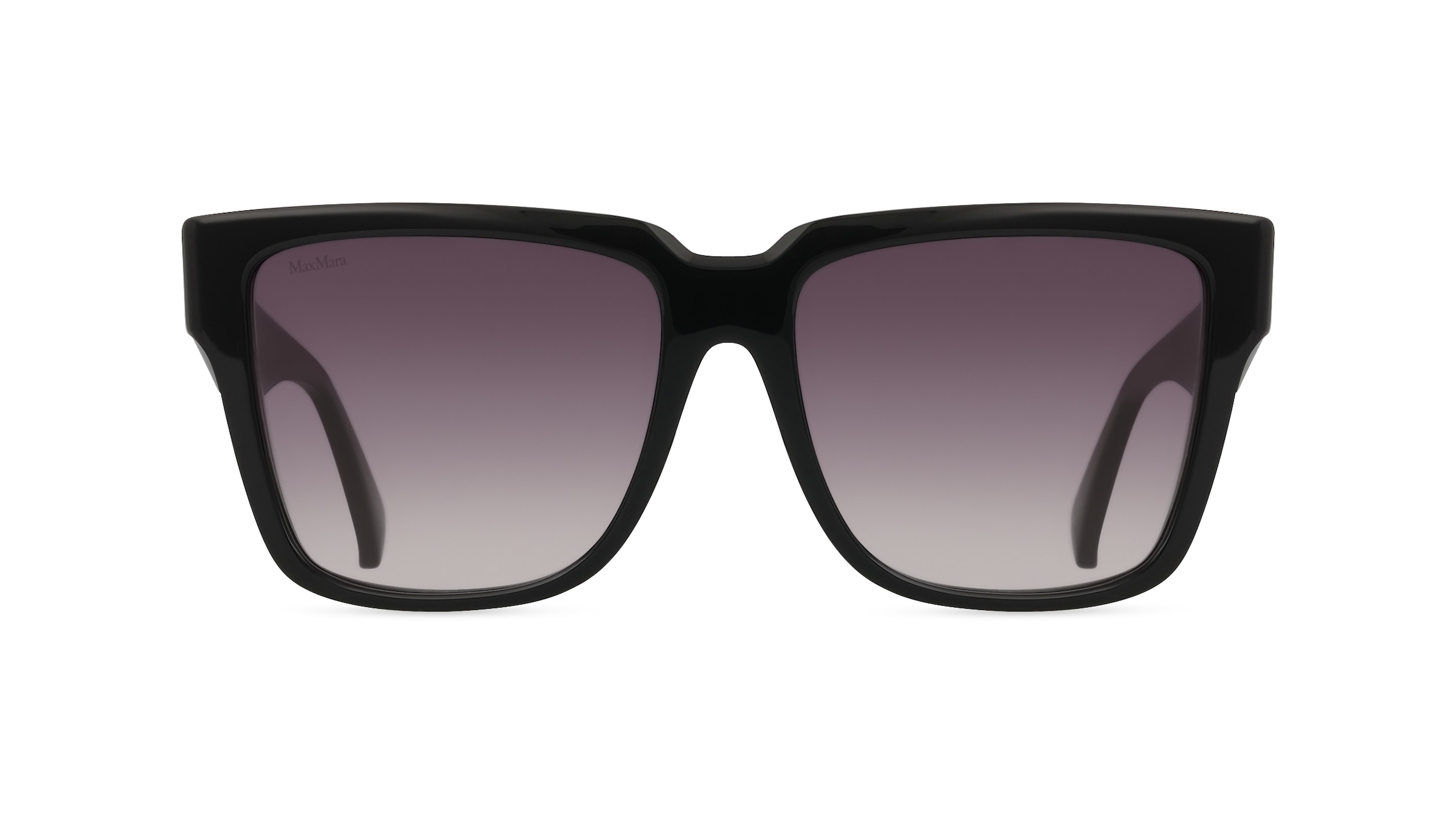 Max Mara MM0078 Damen-Sonnenbrille Vollrand Eckig Acetat-Gestell, schwarz