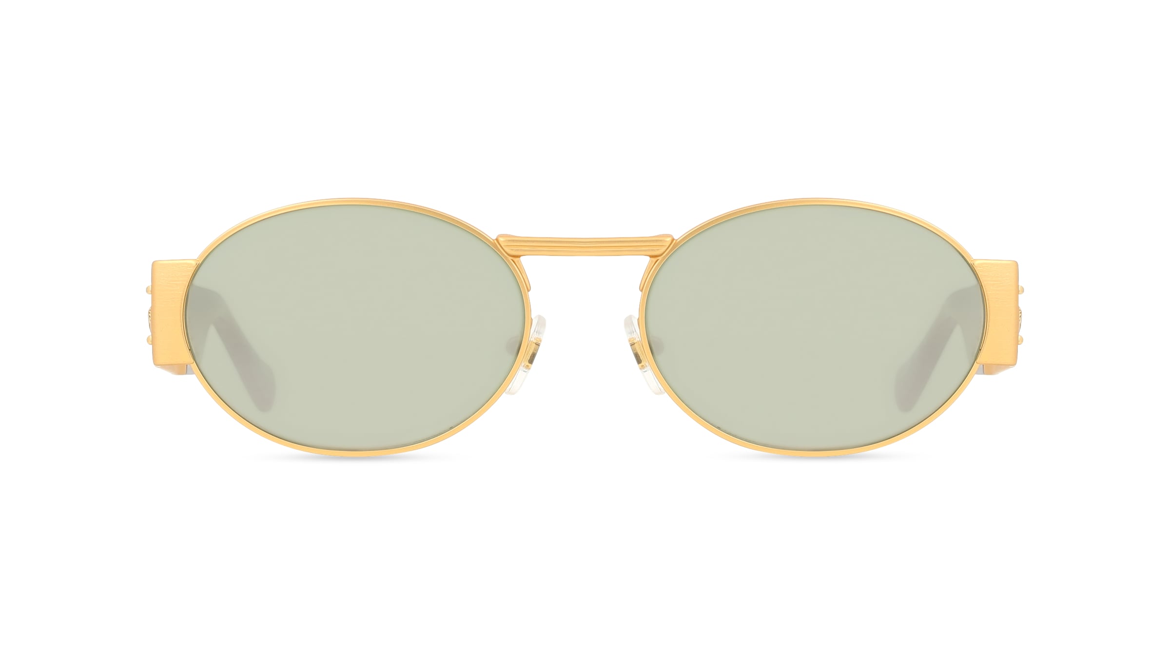 Versace VE2264 Unisex-Sonnenbrille Vollrand Oval Edelstahl-Gestell, Gold