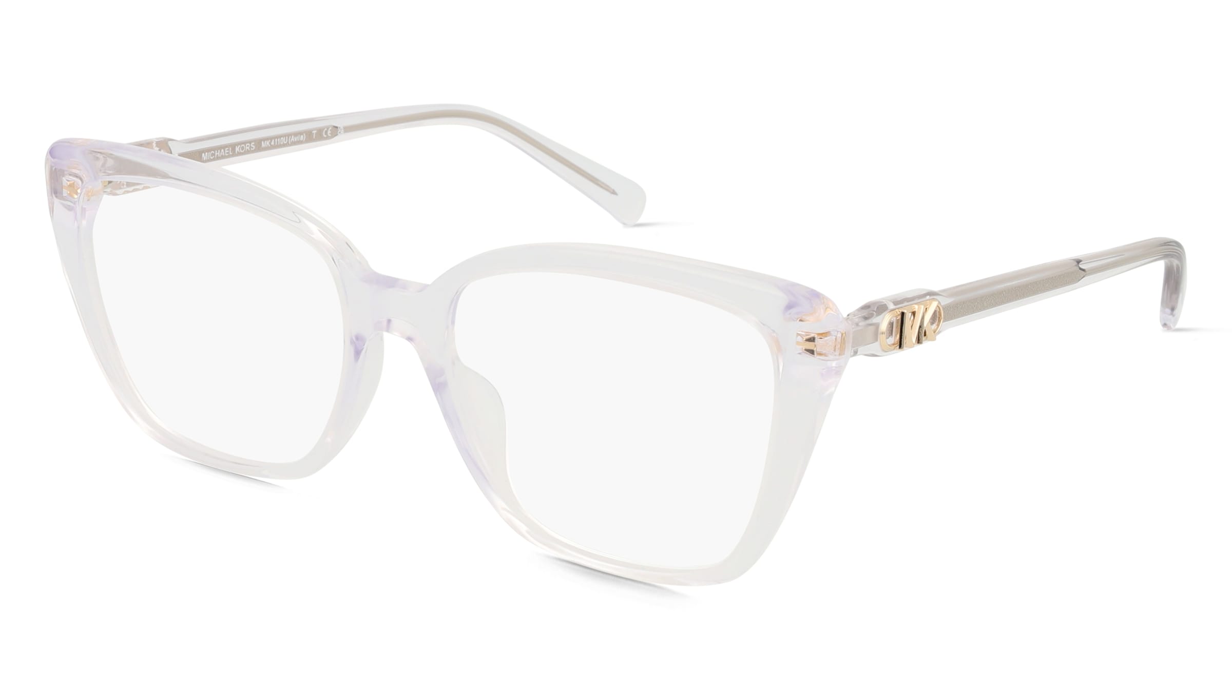 Michael Kors MK4110U AVILA Damen-Brille inkl. Gläser Vollrand Quadratisch Acetat-Gestell 55/17/140, Transparent