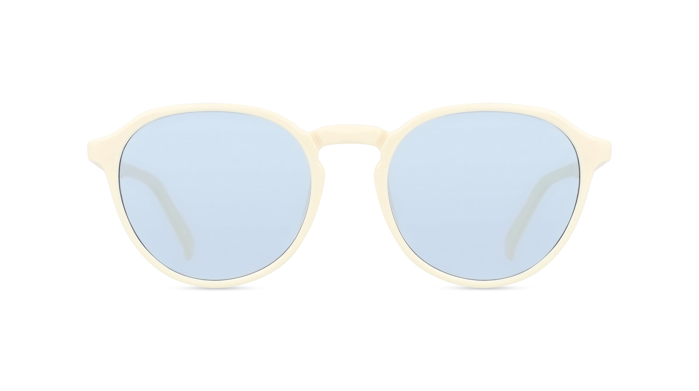 Fielmann BD 536 SUN CL Unisex-Sonnenbrille Vollrand Panto Propionat-Gestell, weiß