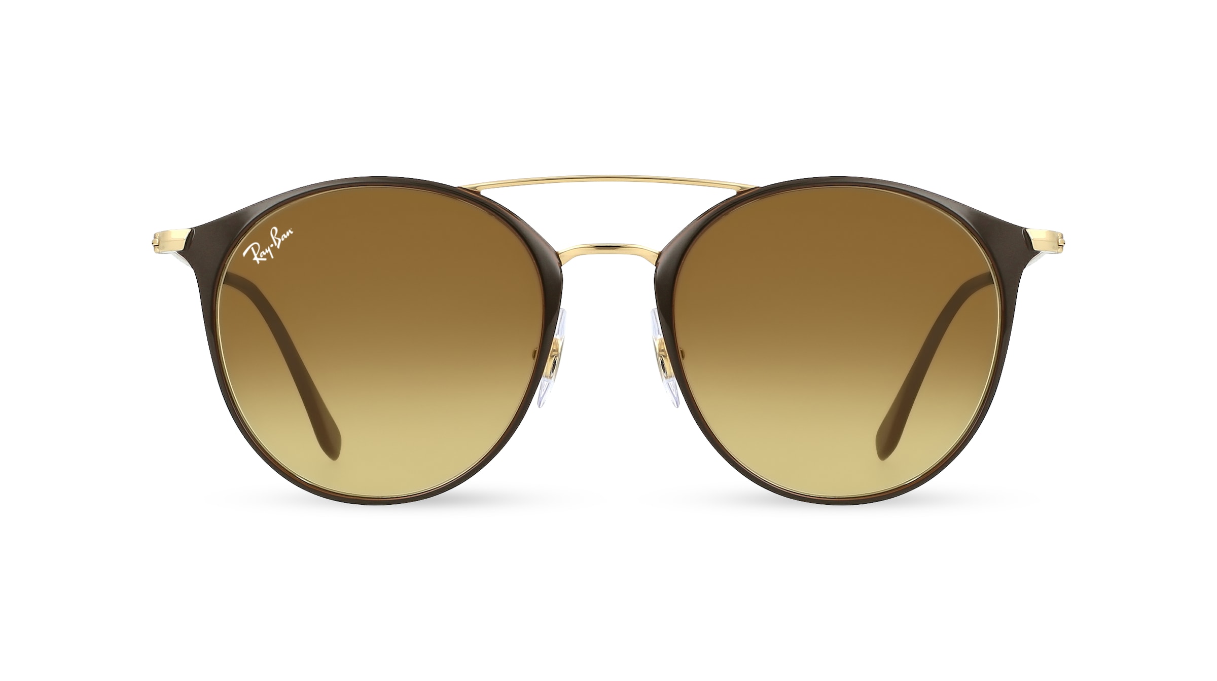 Ray-Ban RB 3546 Unisex-Sonnenbrille Vollrand Oval Edelstahl-Gestell, gold