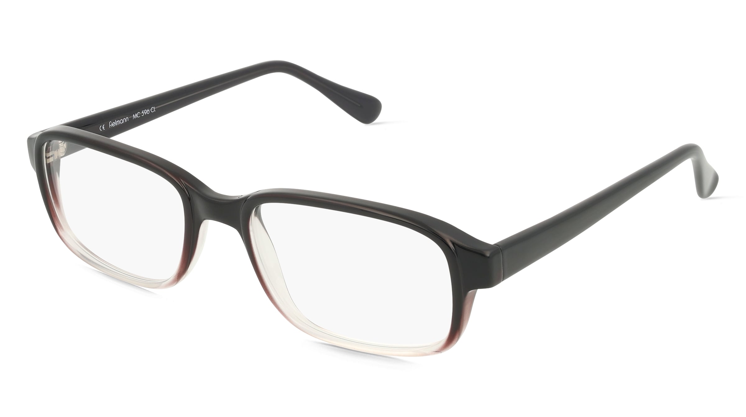 Fielmann MC 596 CL Herren-Brille inkl. Gläser Vollrand Eckig Propionat-Gestell 54mm/19mm/140mm, schwarz